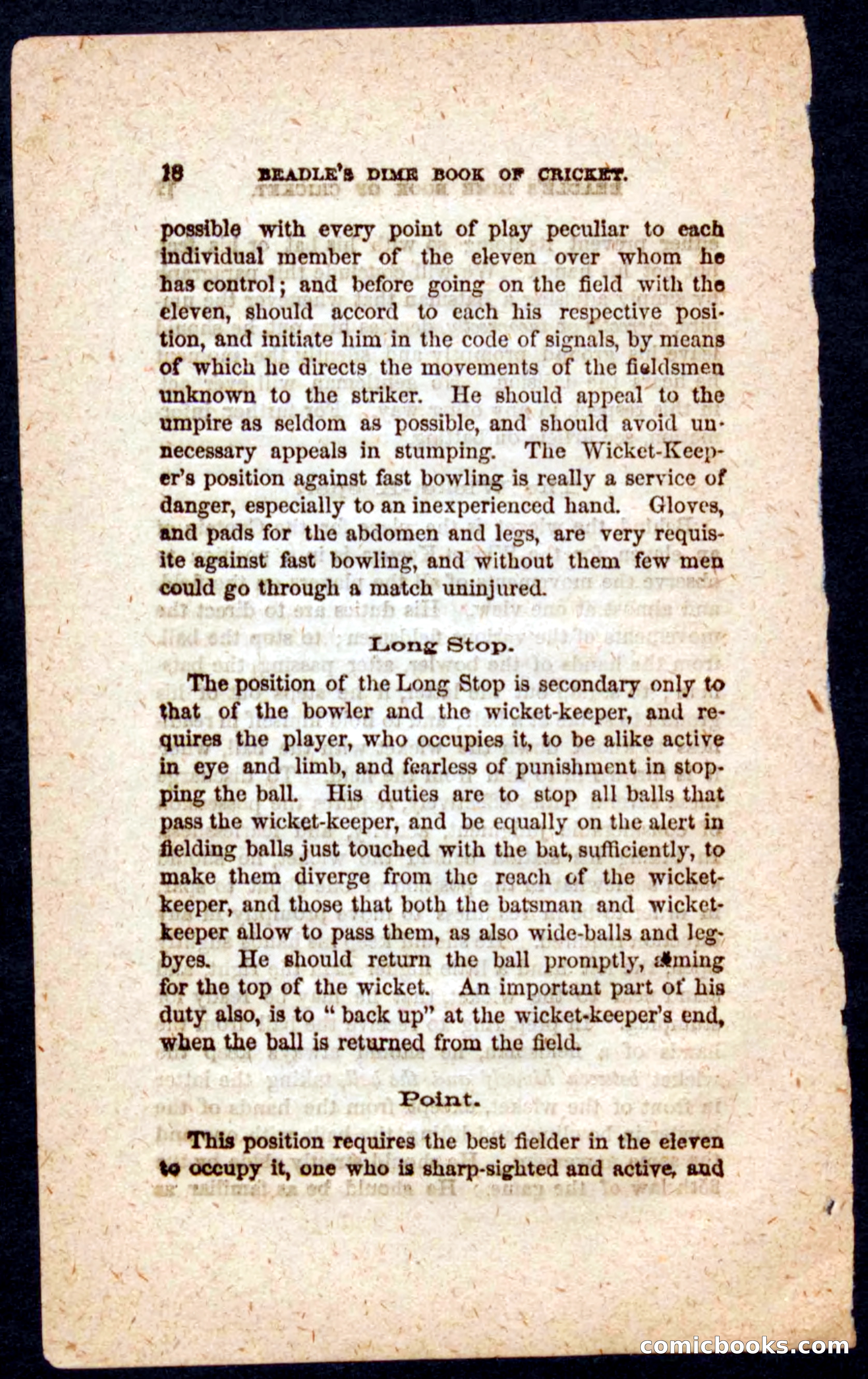 Beadle's Dime Cricket and Foot-Ball — page 18 of 52