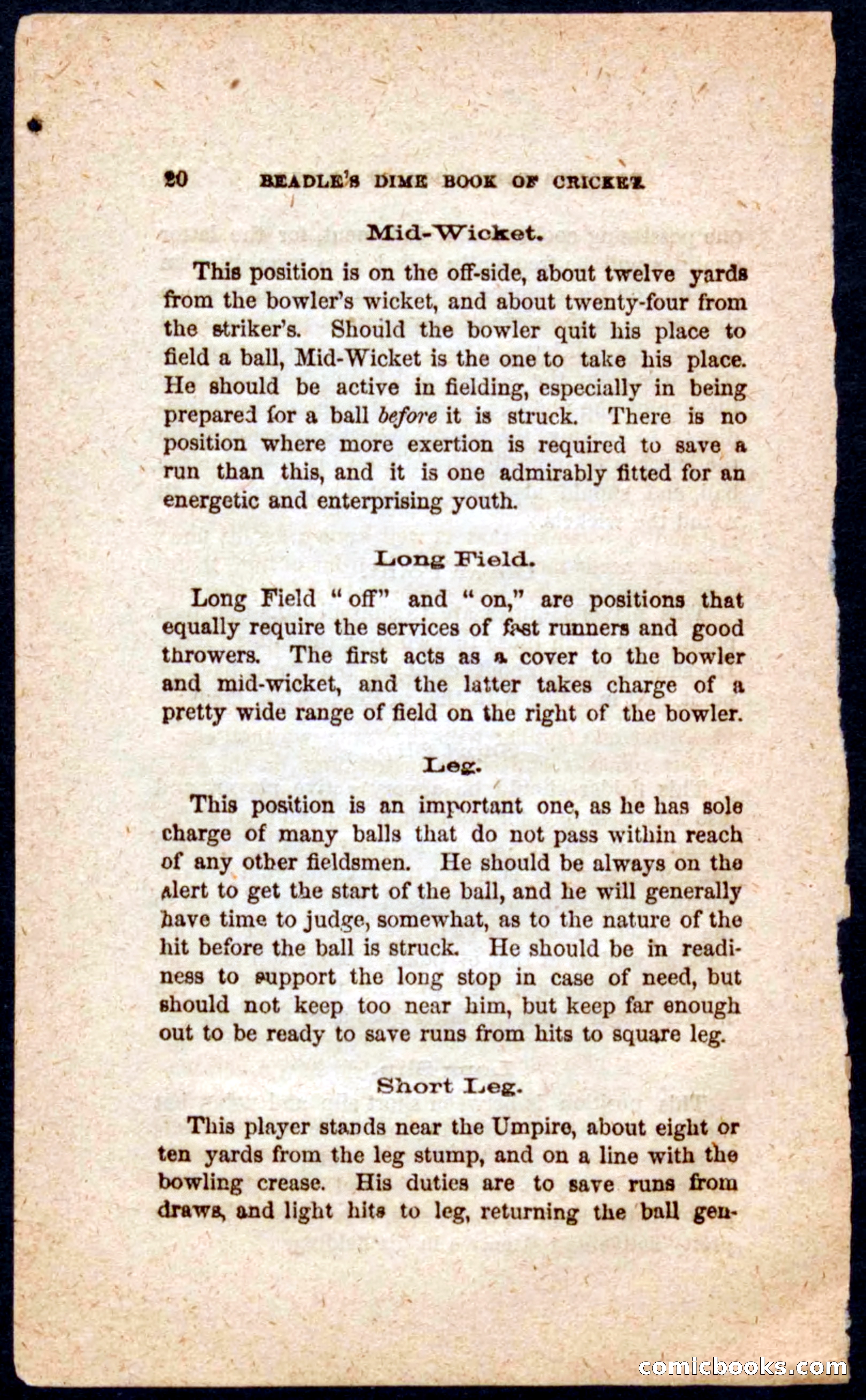 Beadle's Dime Cricket and Foot-Ball — page 20 of 52