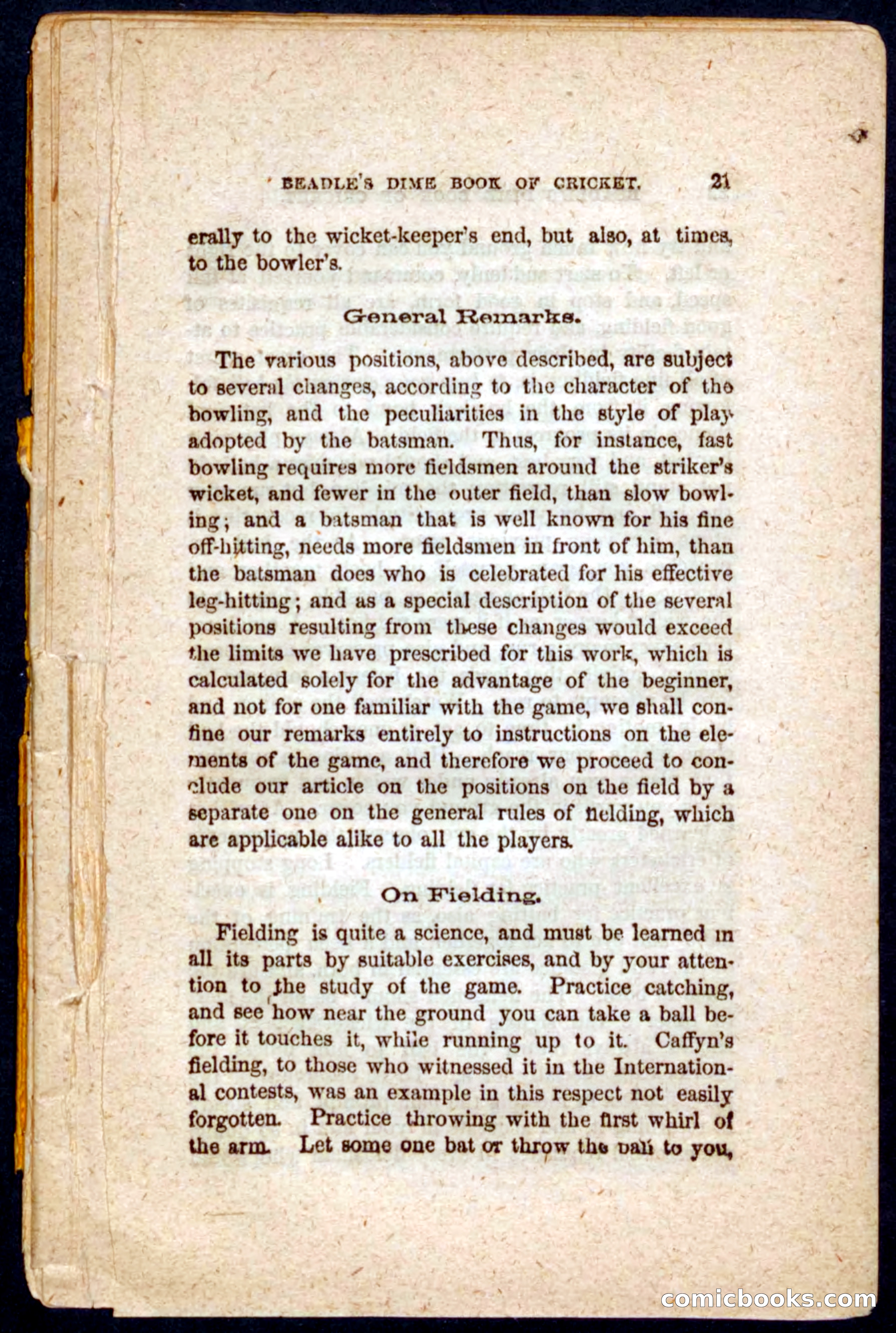 Beadle's Dime Cricket and Foot-Ball — page 21 of 52