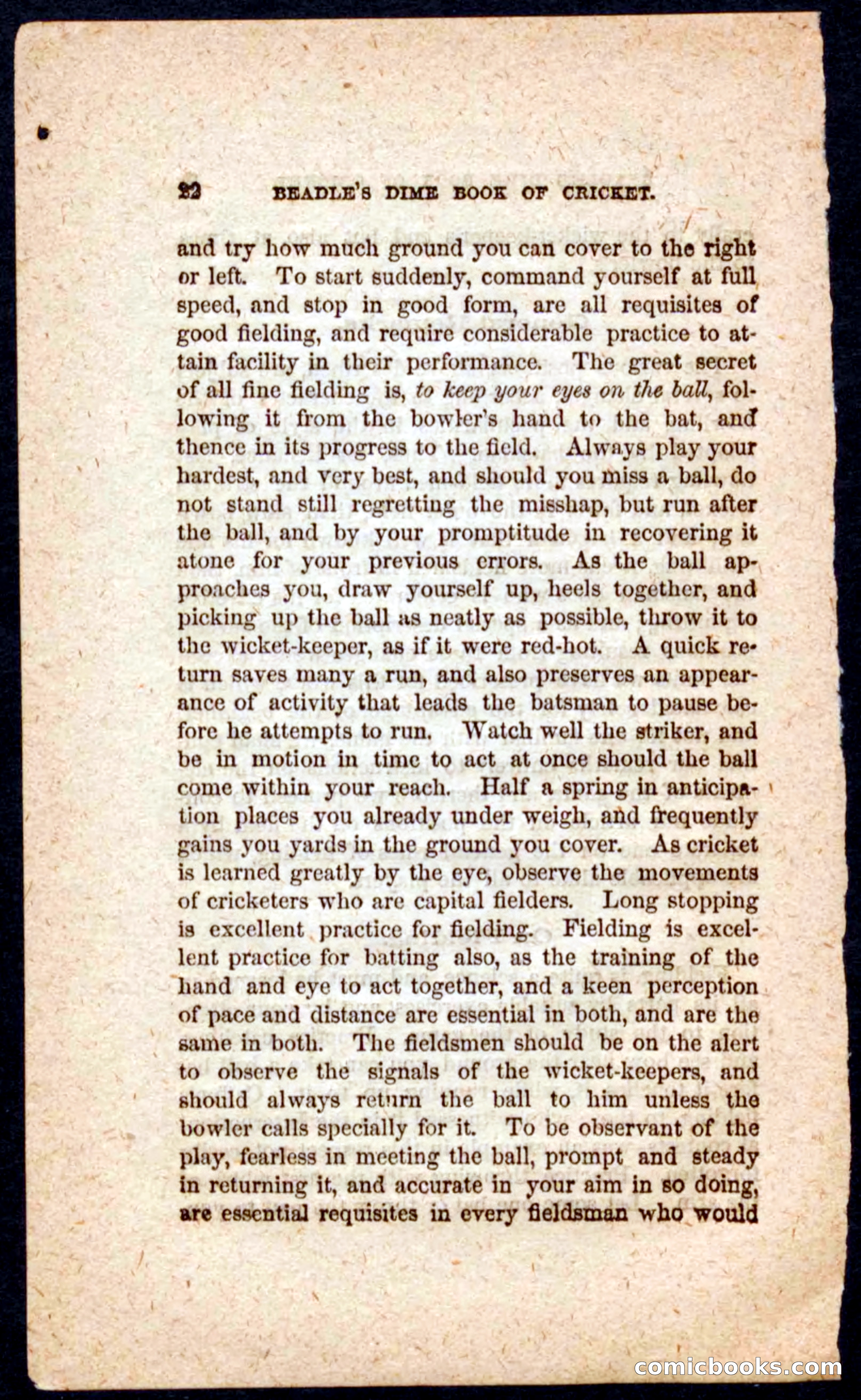 Beadle's Dime Cricket and Foot-Ball — page 22 of 52