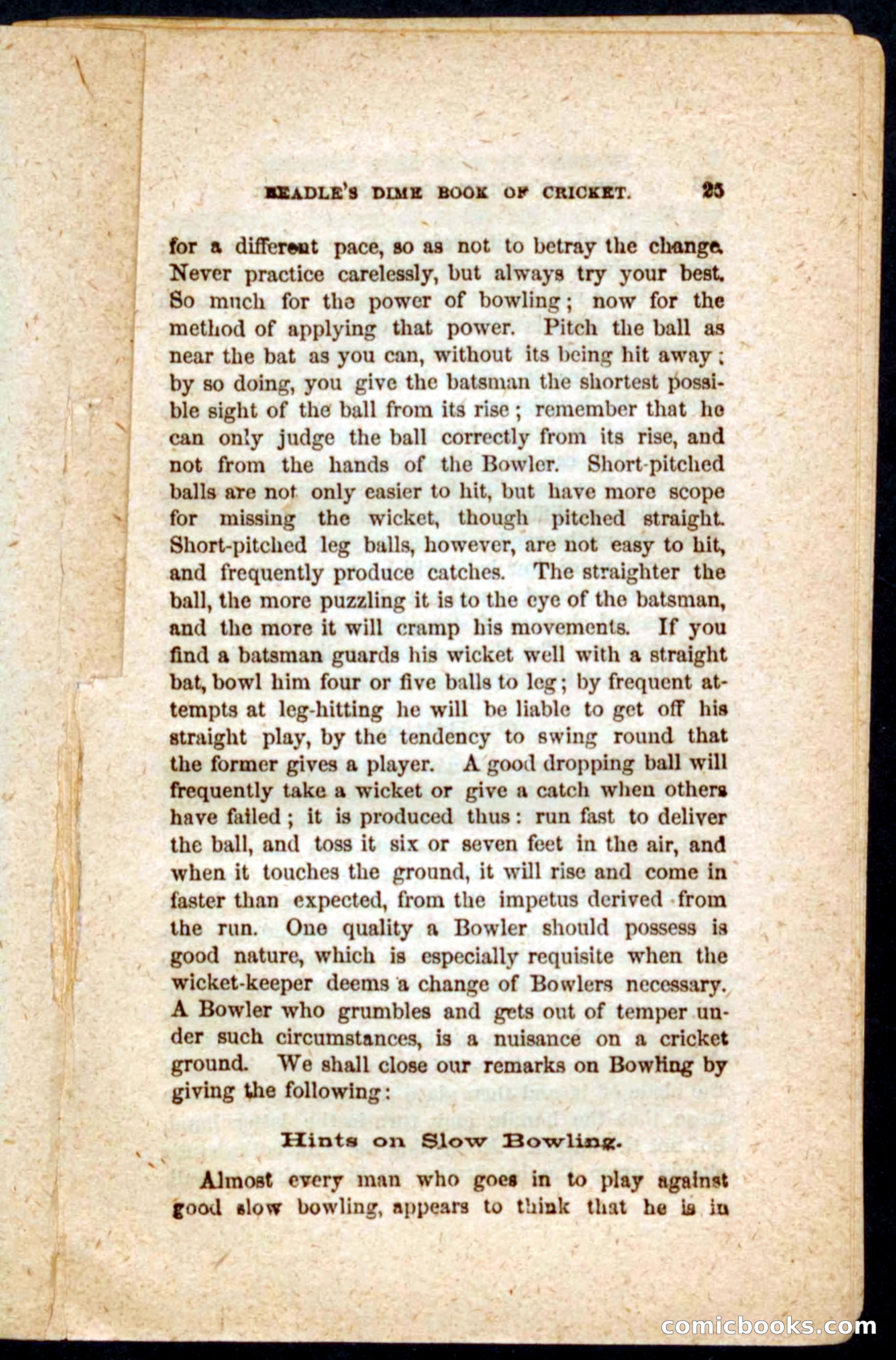 Beadle's Dime Cricket and Foot-Ball — page 25 of 52