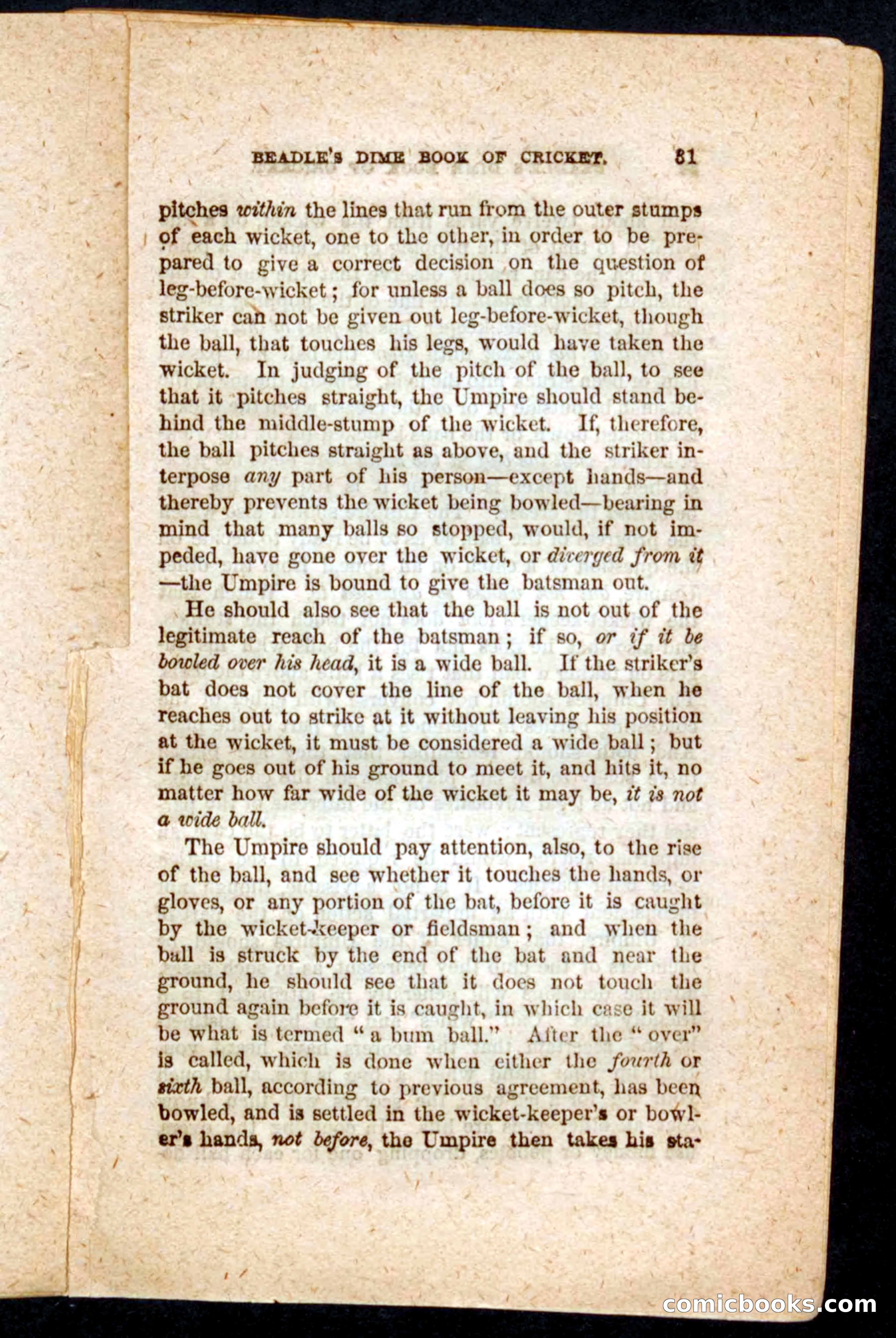 Beadle's Dime Cricket and Foot-Ball — page 31 of 52