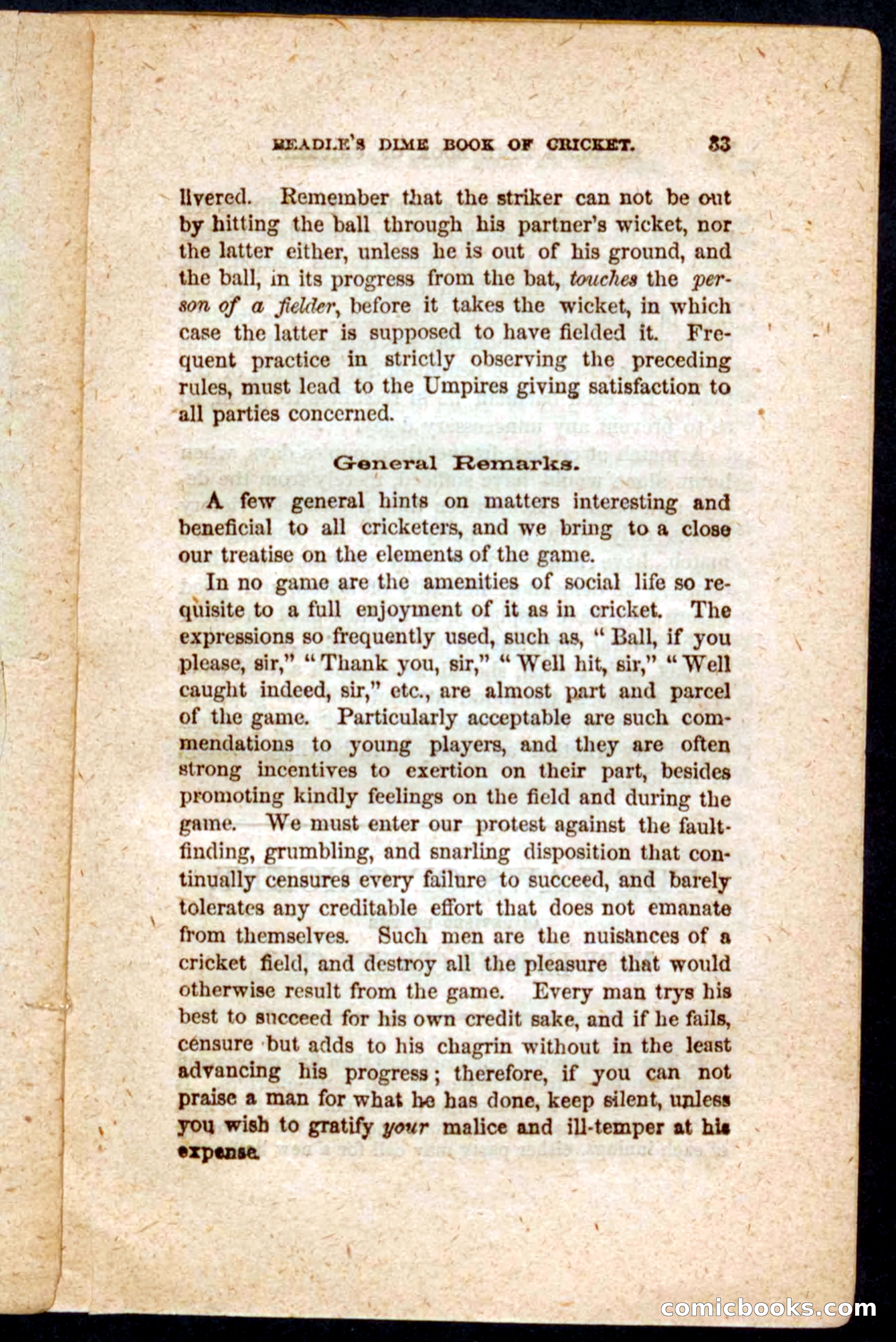Beadle's Dime Cricket and Foot-Ball — page 33 of 52