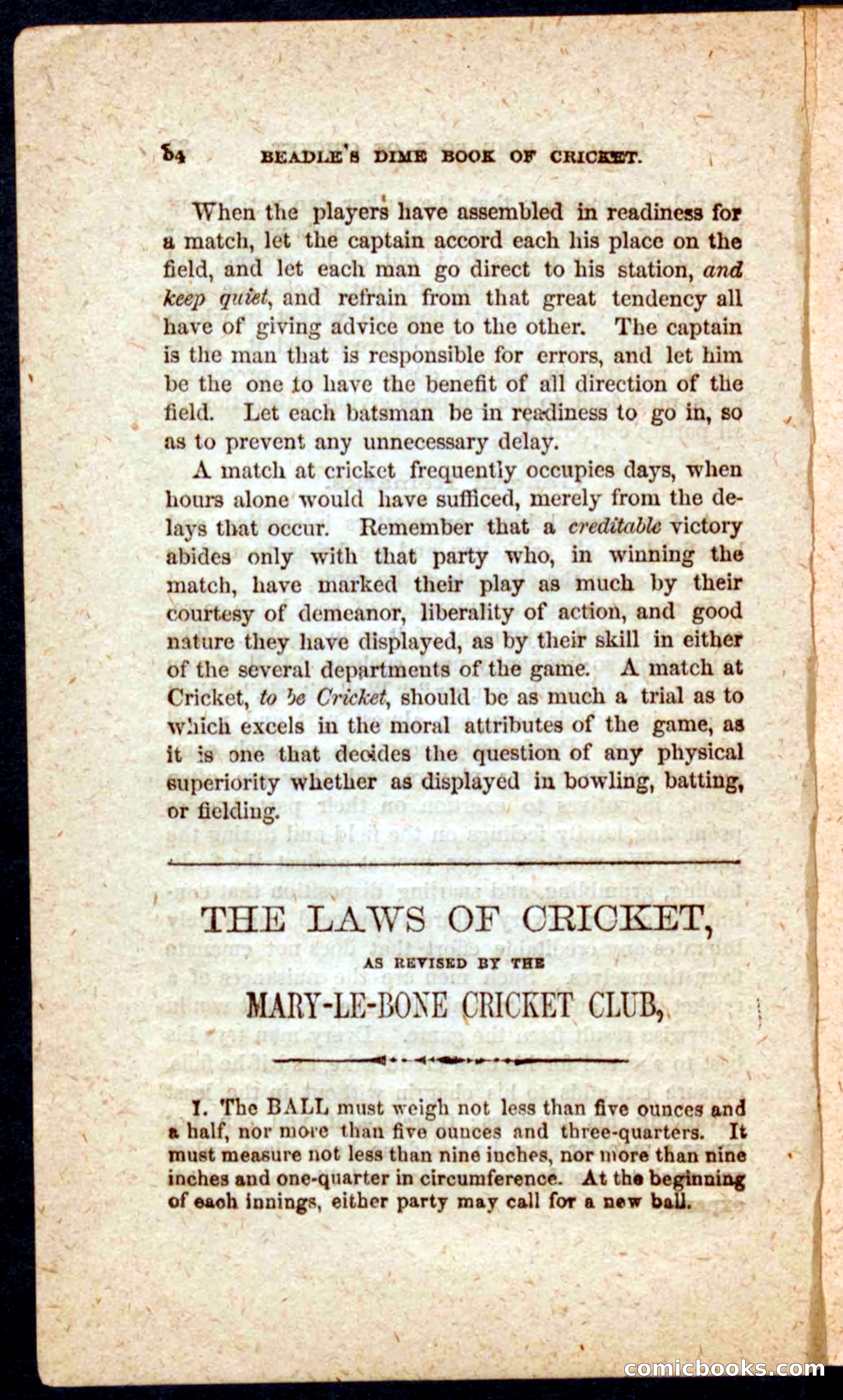 Beadle's Dime Cricket and Foot-Ball — page 34 of 52