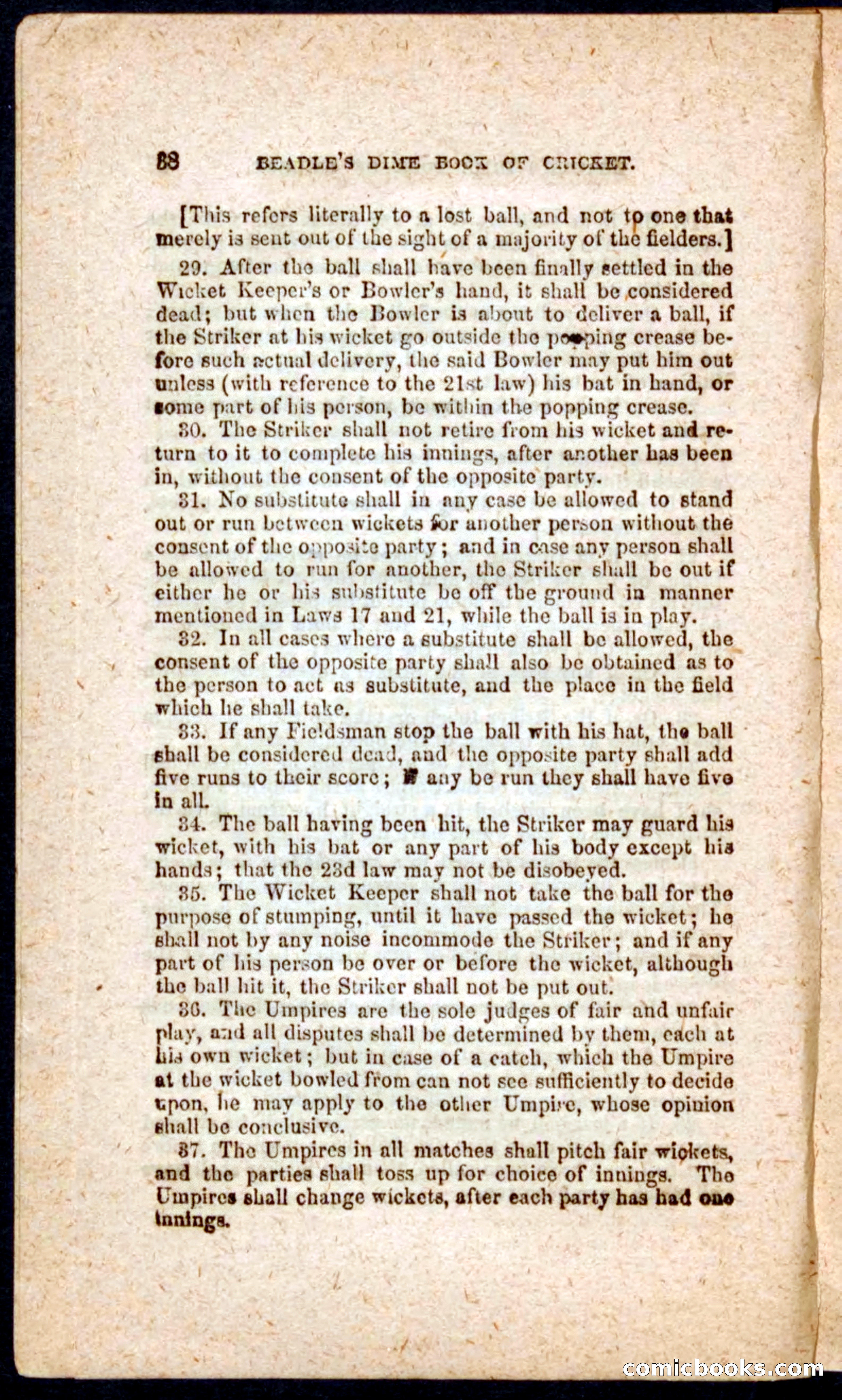 Beadle's Dime Cricket and Foot-Ball — page 38 of 52