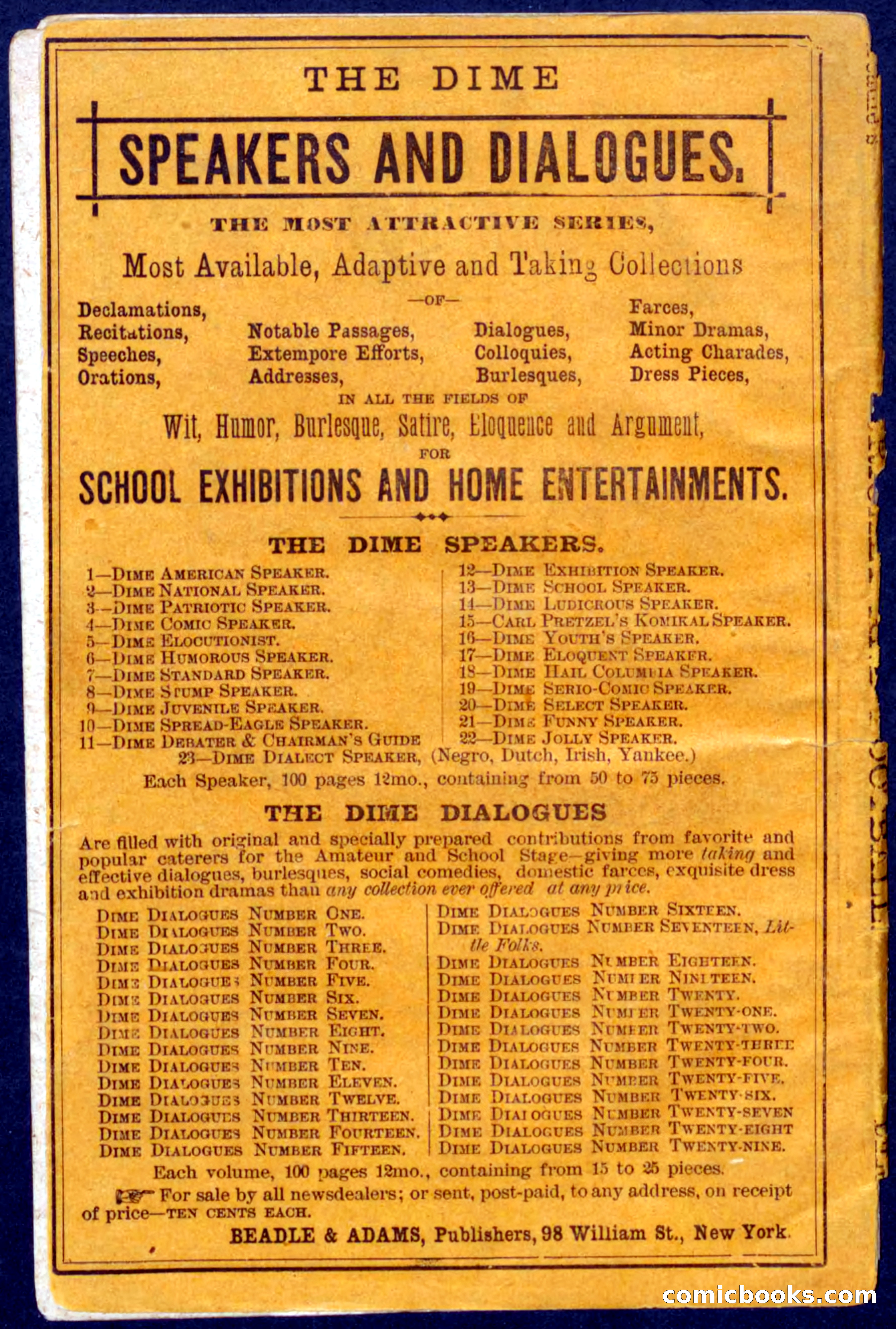 Beadle's Dime Cricket and Foot-Ball — page 52 of 52