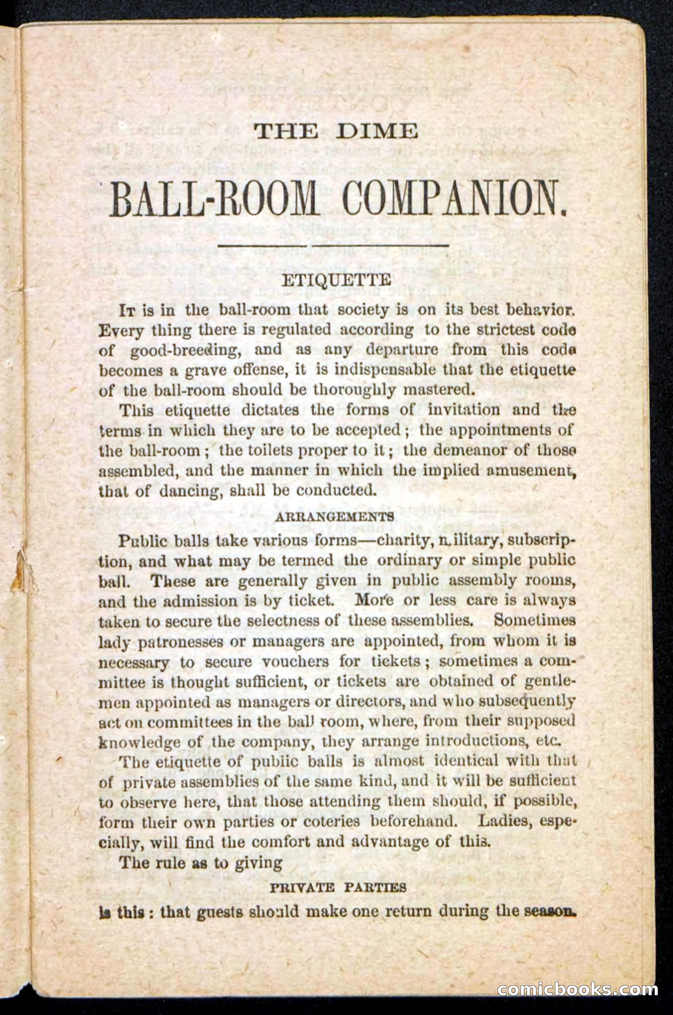 Beadle's Dime Handbooks: Ball-Room Companion and Guide to Dancing — page 7 of 36
