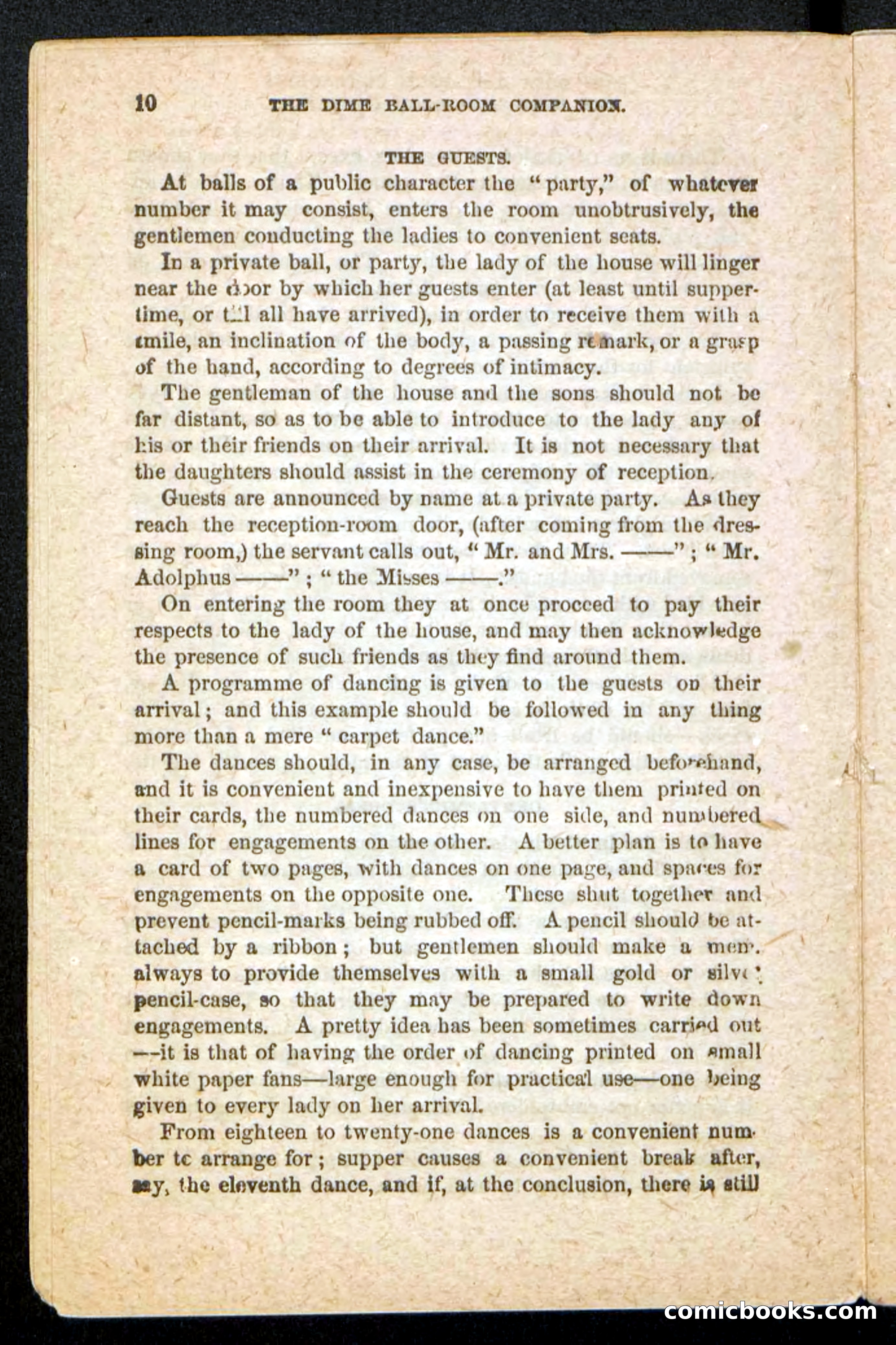 Beadle's Dime Handbooks: Ball-Room Companion and Guide to Dancing — page 12 of 36