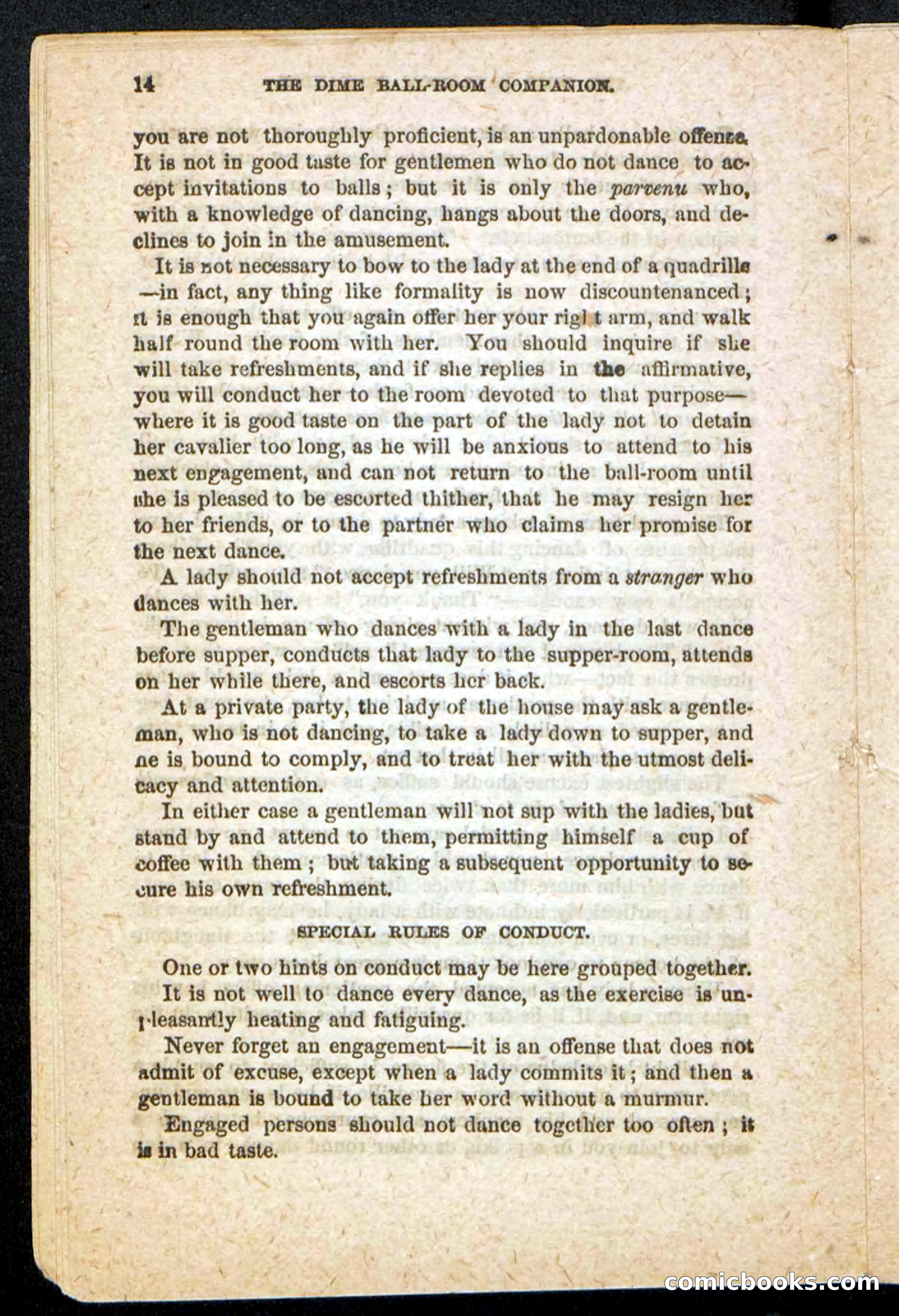 Beadle's Dime Handbooks: Ball-Room Companion and Guide to Dancing — page 16 of 36