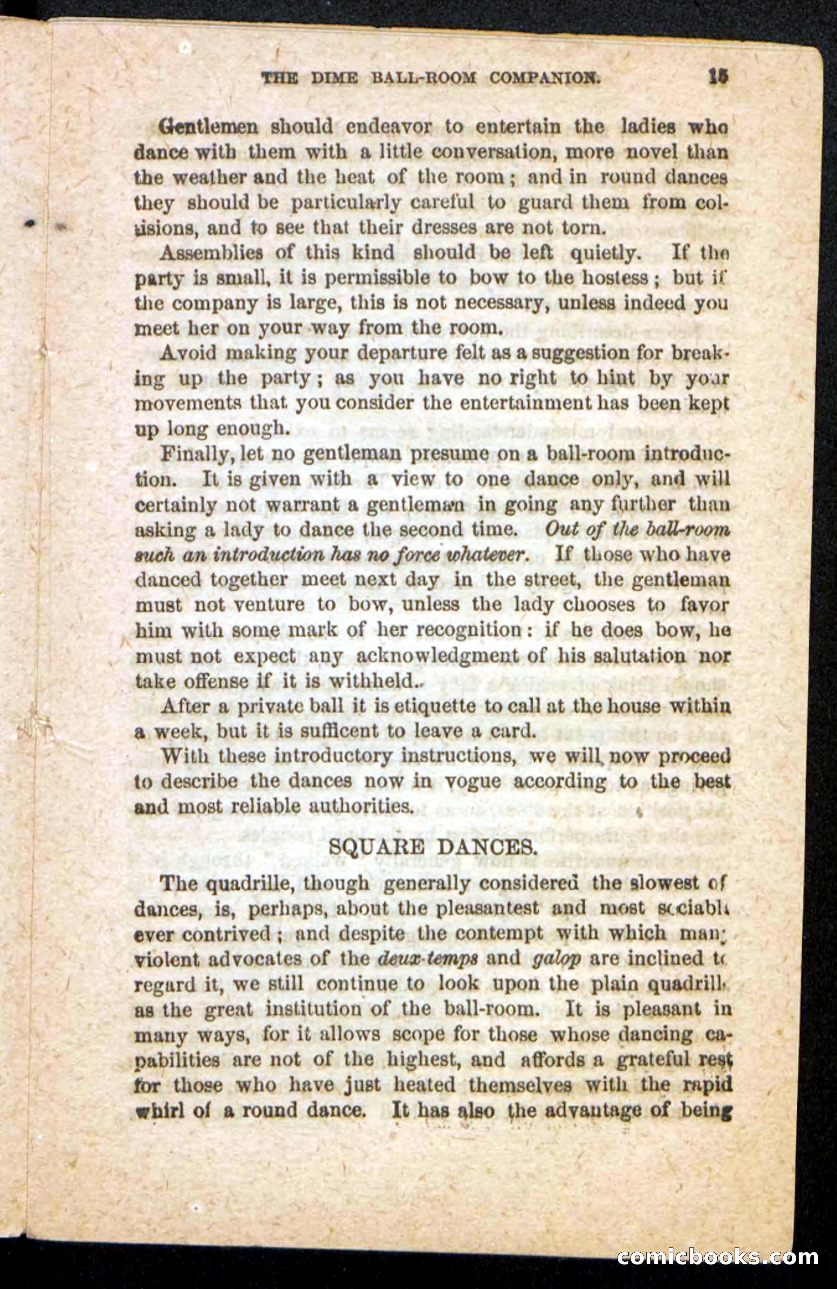 Beadle's Dime Handbooks: Ball-Room Companion and Guide to Dancing — page 17 of 36