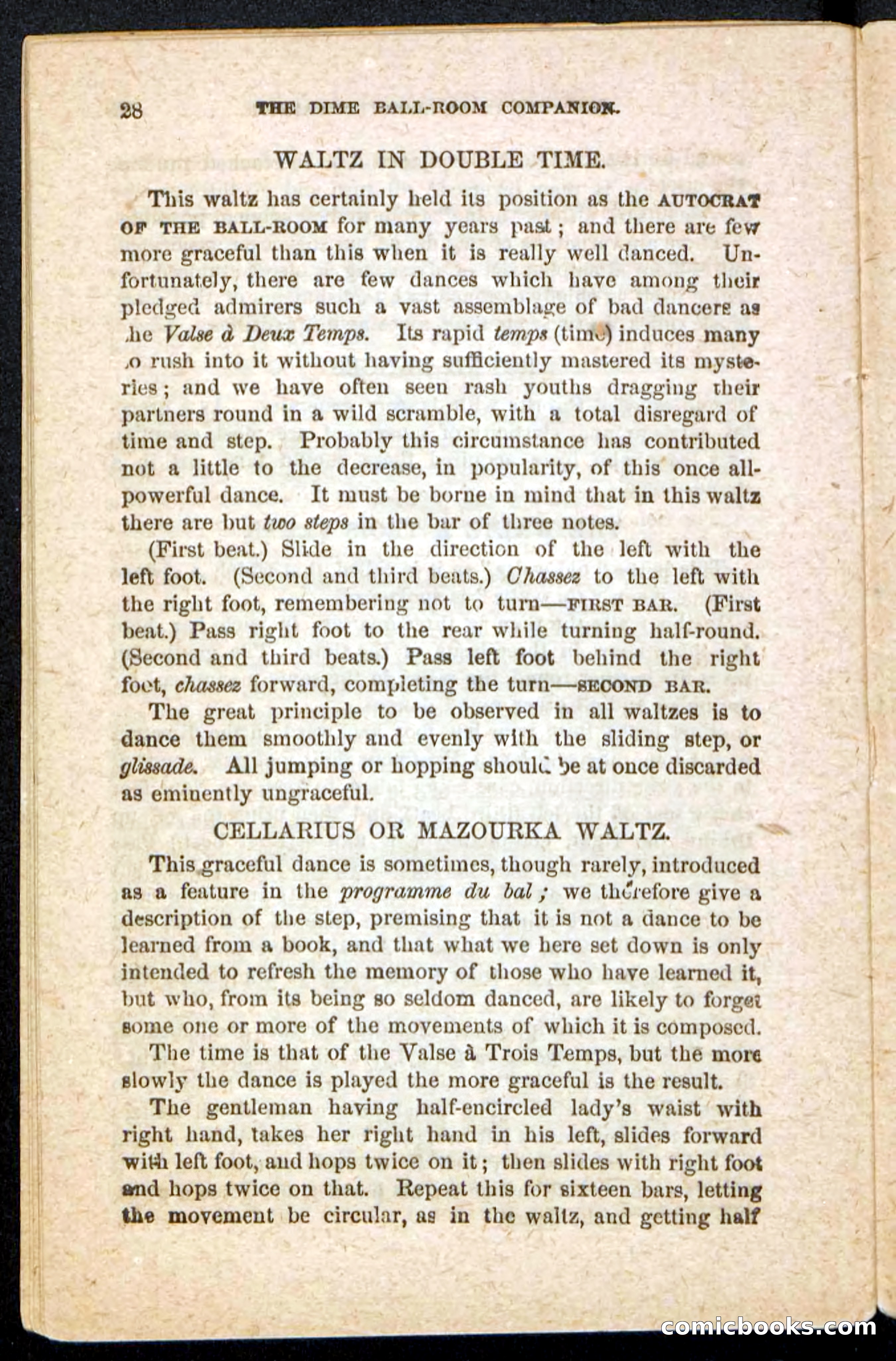 Beadle's Dime Handbooks: Ball-Room Companion and Guide to Dancing — page 30 of 36