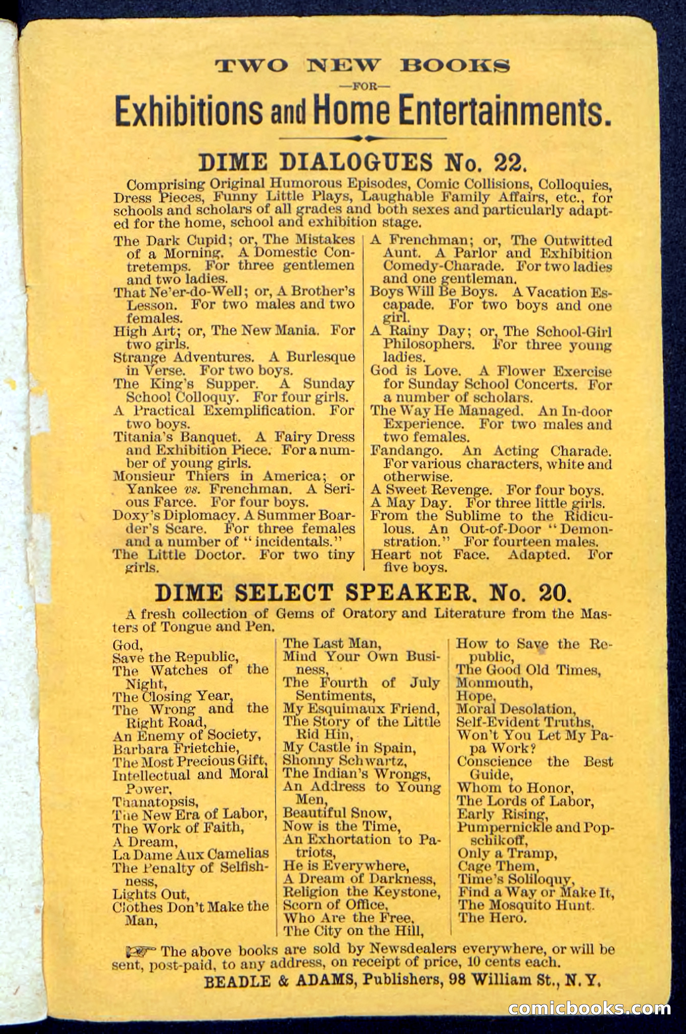 Beadle's Dime Handbooks: Ball-Room Companion and Guide to Dancing — page 35 of 36