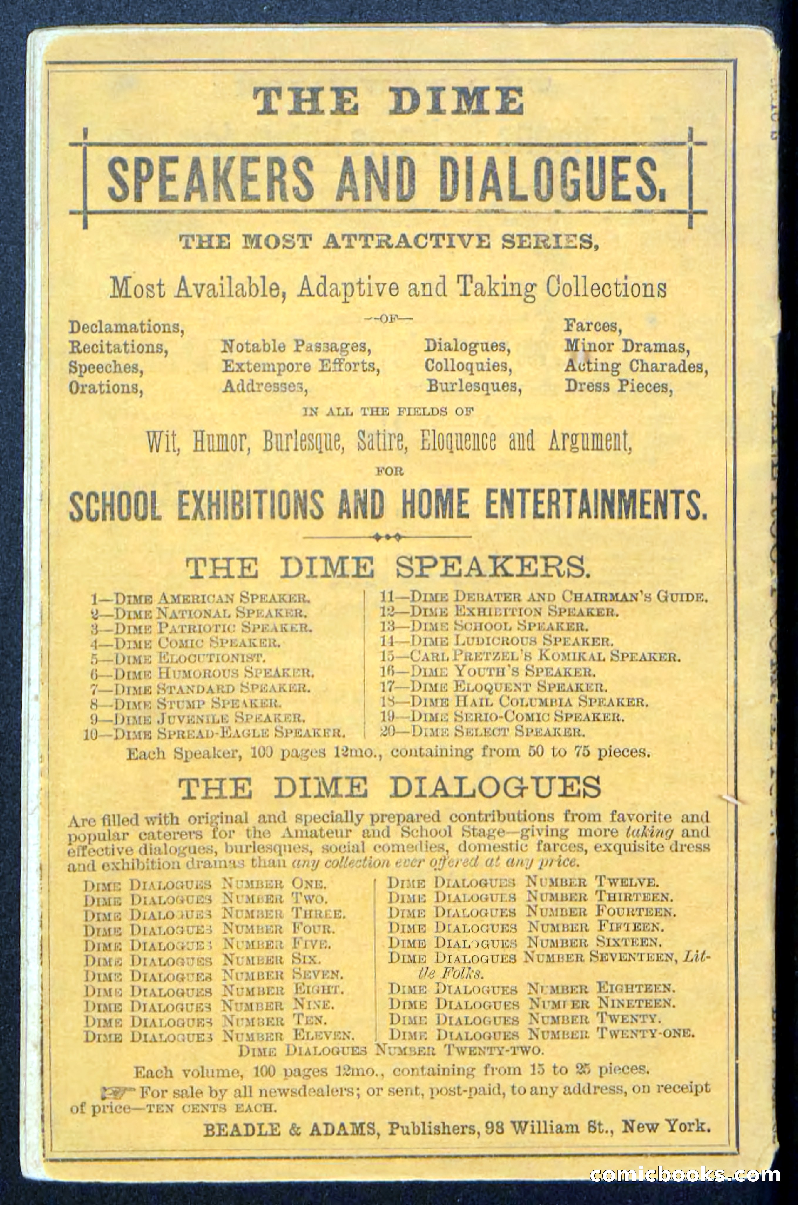 Beadle's Dime Handbooks: Ball-Room Companion and Guide to Dancing — page 36 of 36
