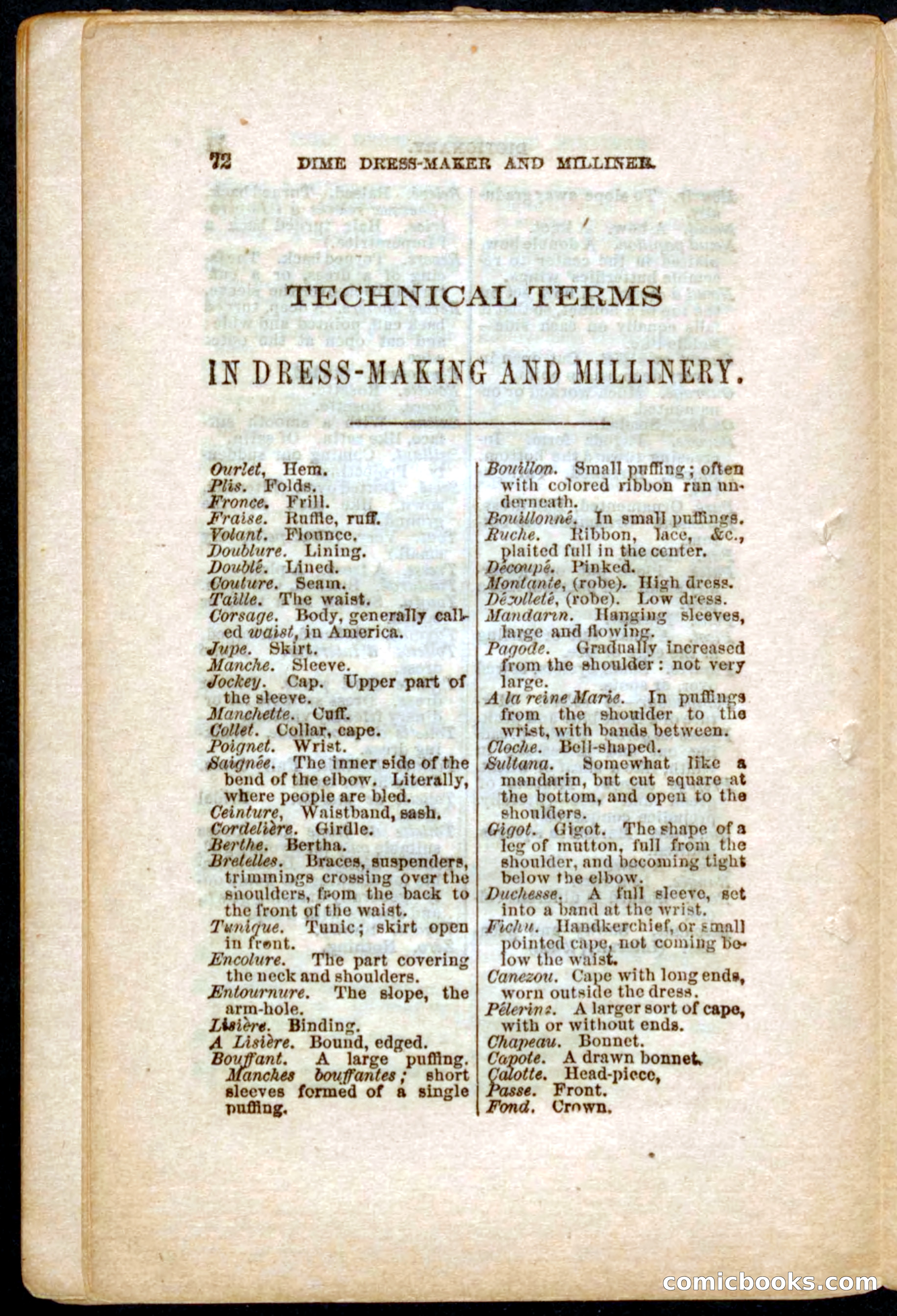 Beadle's Dime Guide to Dress-Making and Millinery — page 74 of 86