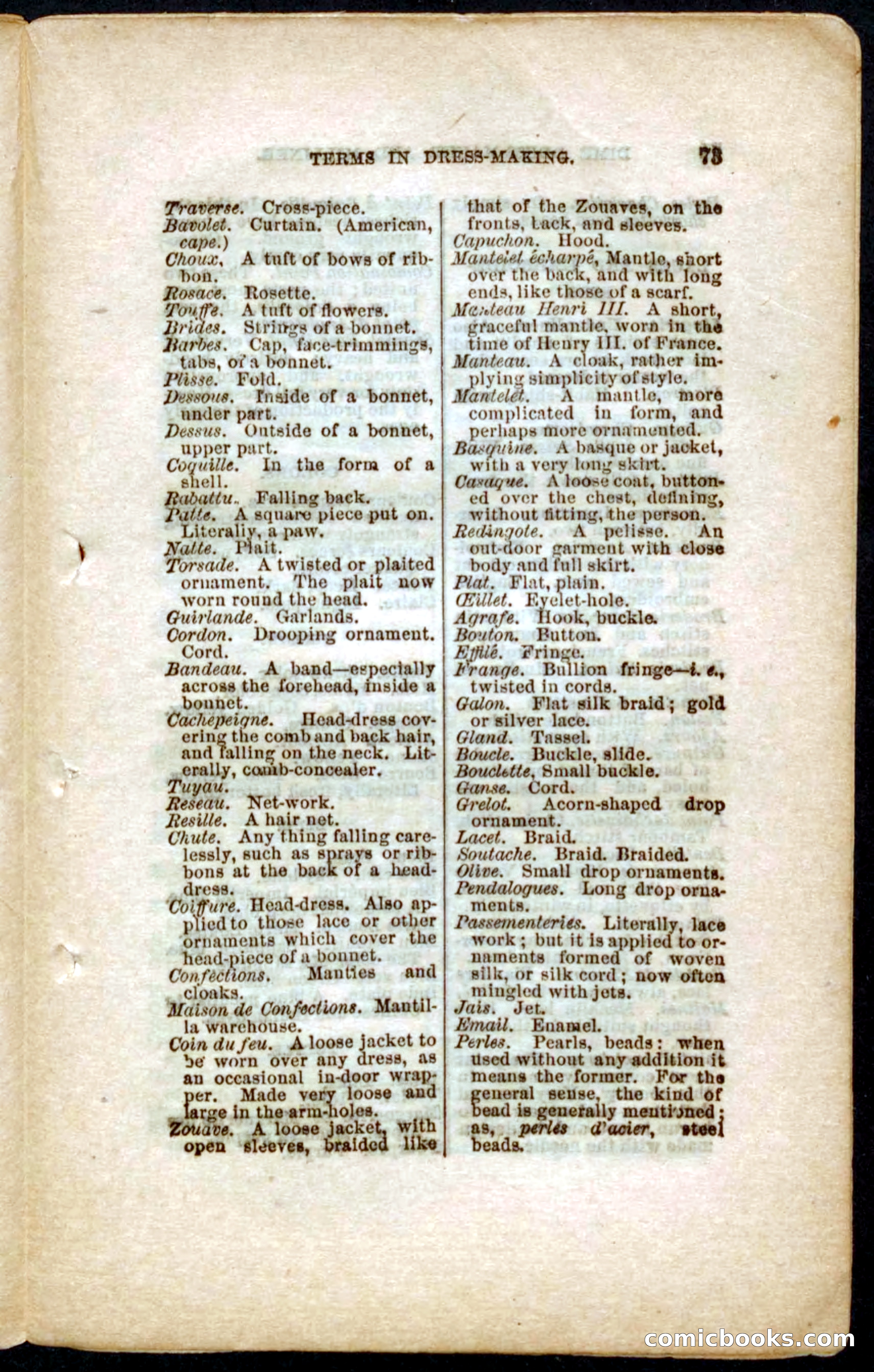 Beadle's Dime Guide to Dress-Making and Millinery — page 75 of 86