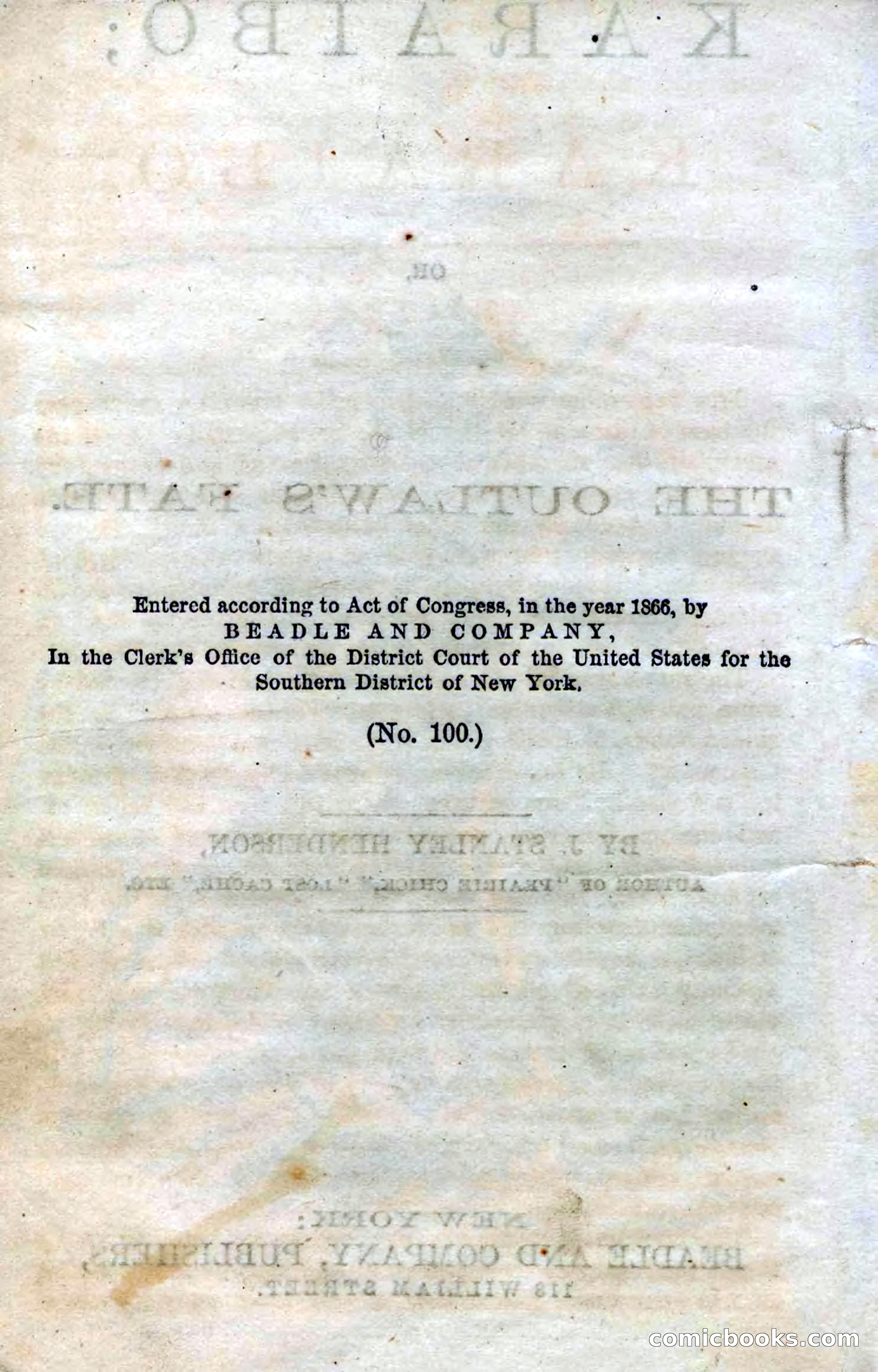 Beadle's Dime Novels No. 100 — page 3 of 95