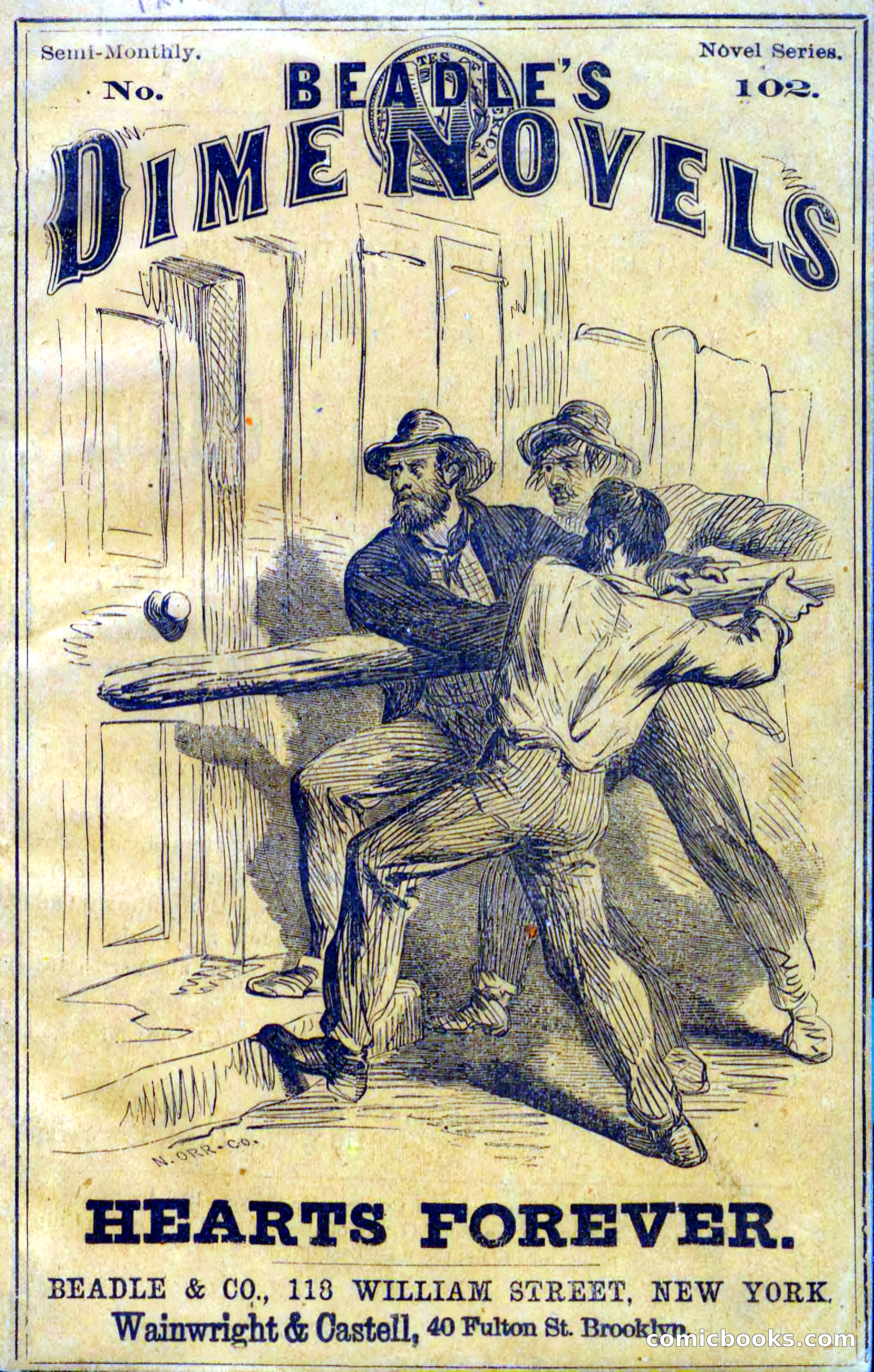 Beadle's Dime Novels No. 102: Hearts Forever — page 1 of 100