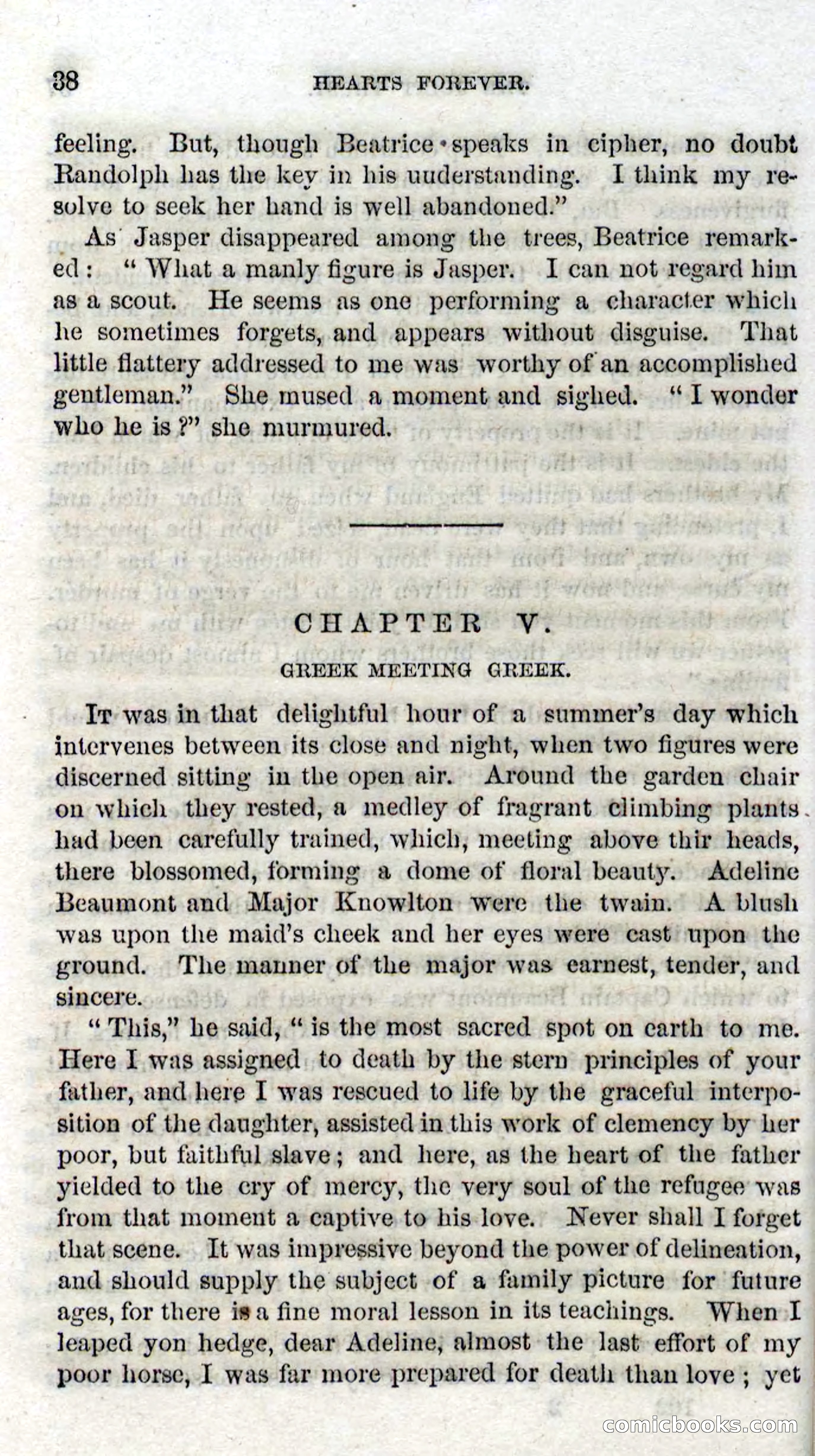 Beadle's Dime Novels No. 102: Hearts Forever — page 36 of 100