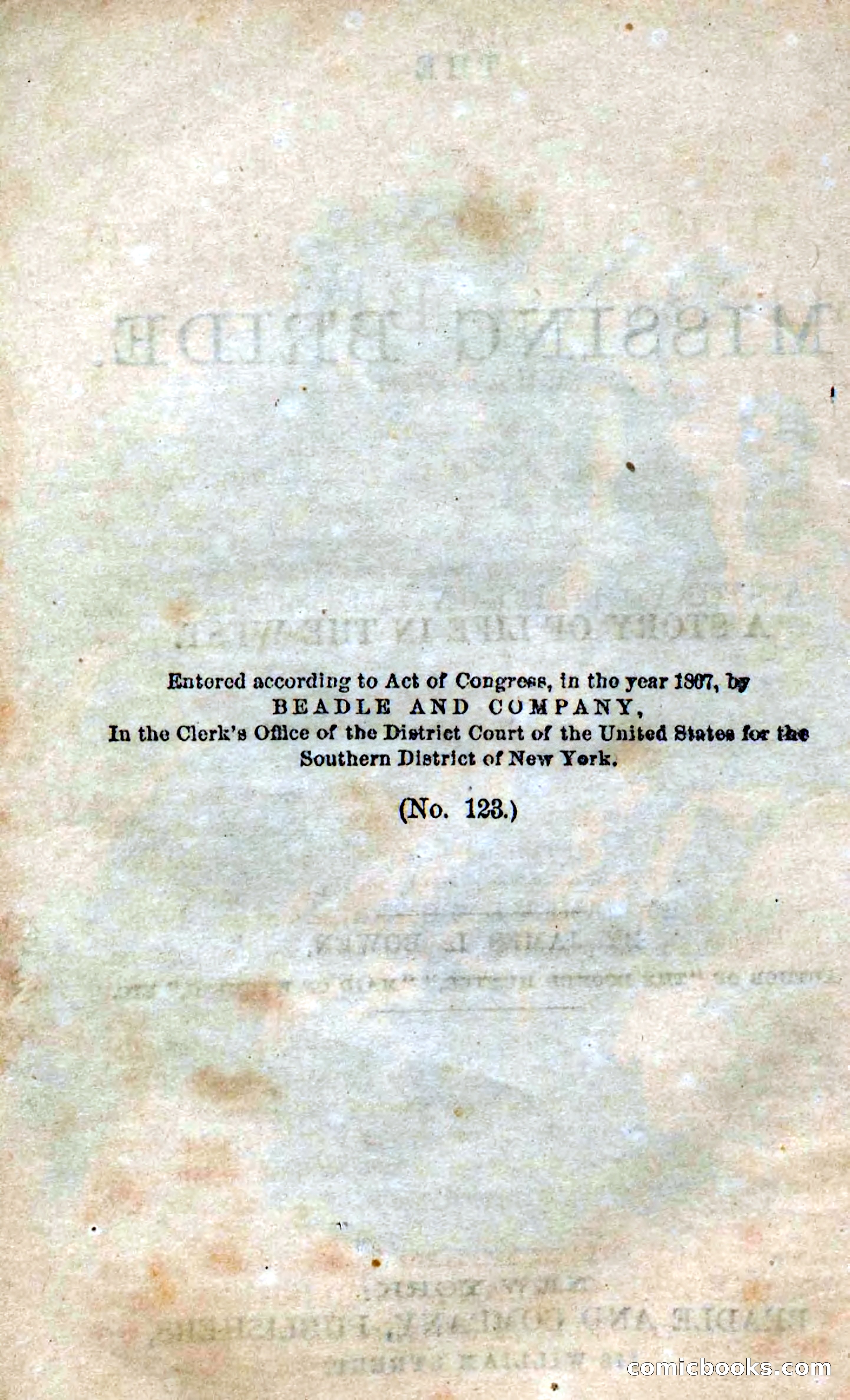 Beadle's Dime Novels No. 123: The Missing Bride — page 6 of 100