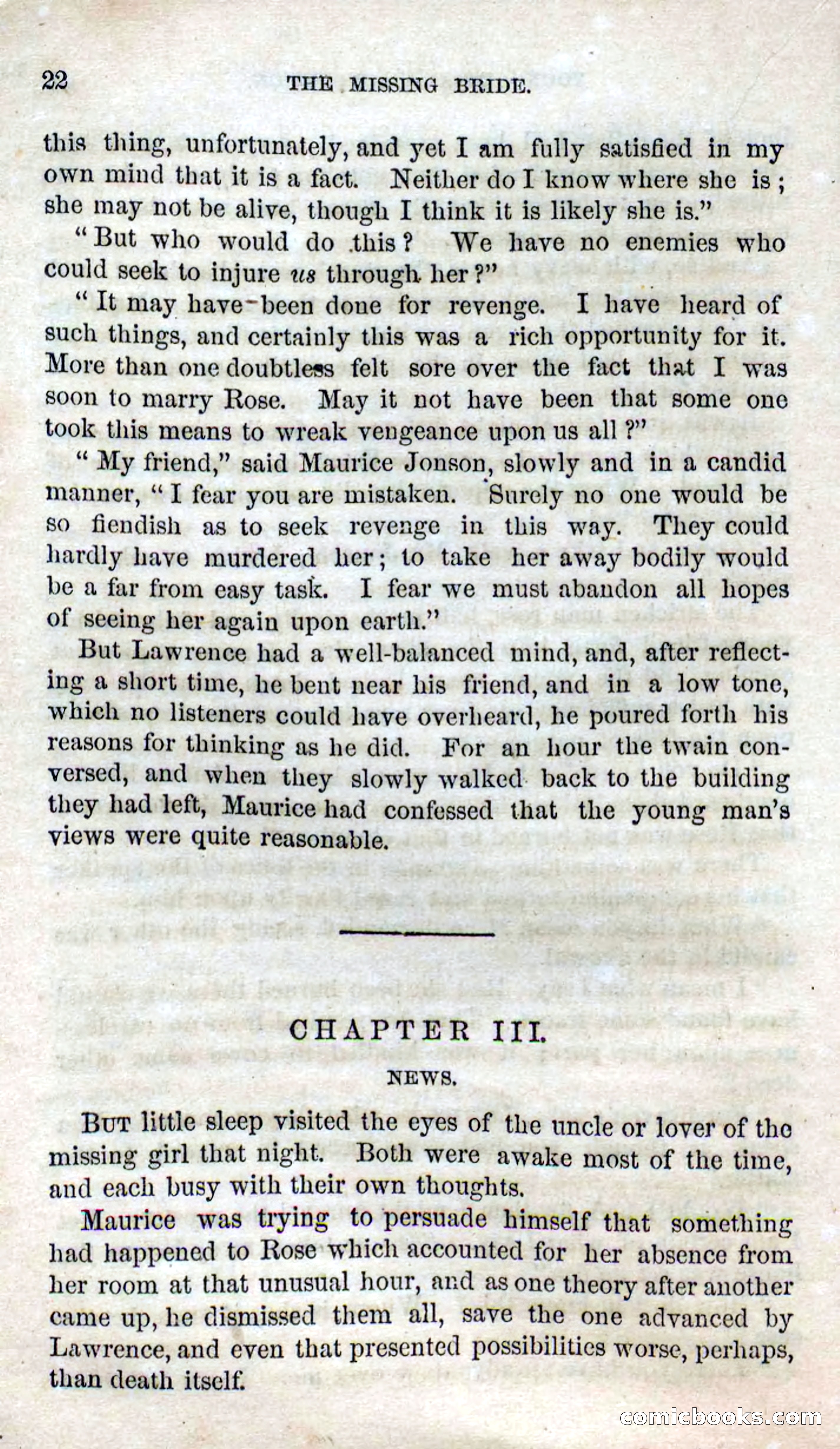 Beadle's Dime Novels No. 123: The Missing Bride — page 20 of 100