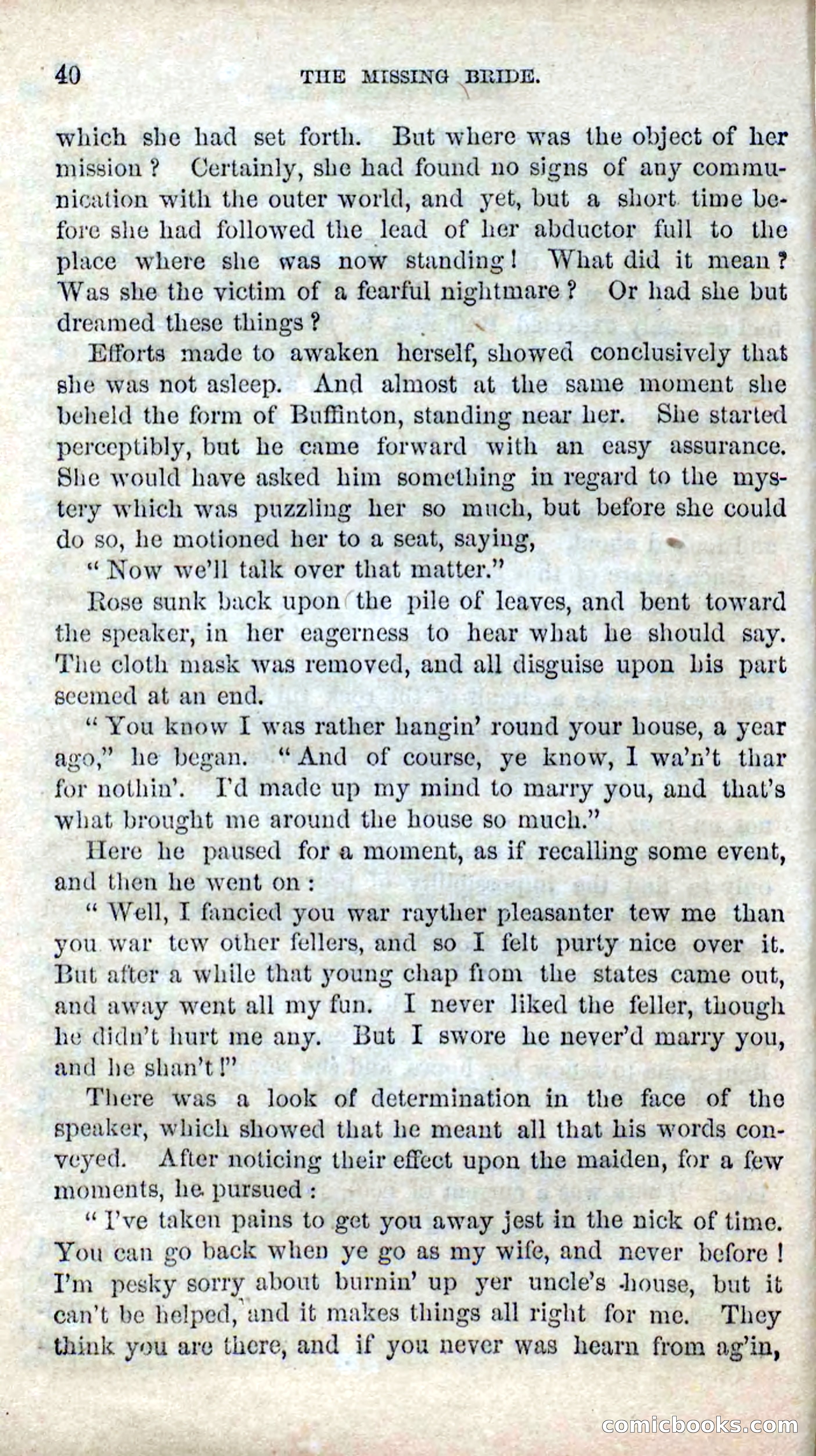Beadle's Dime Novels No. 123: The Missing Bride — page 38 of 100