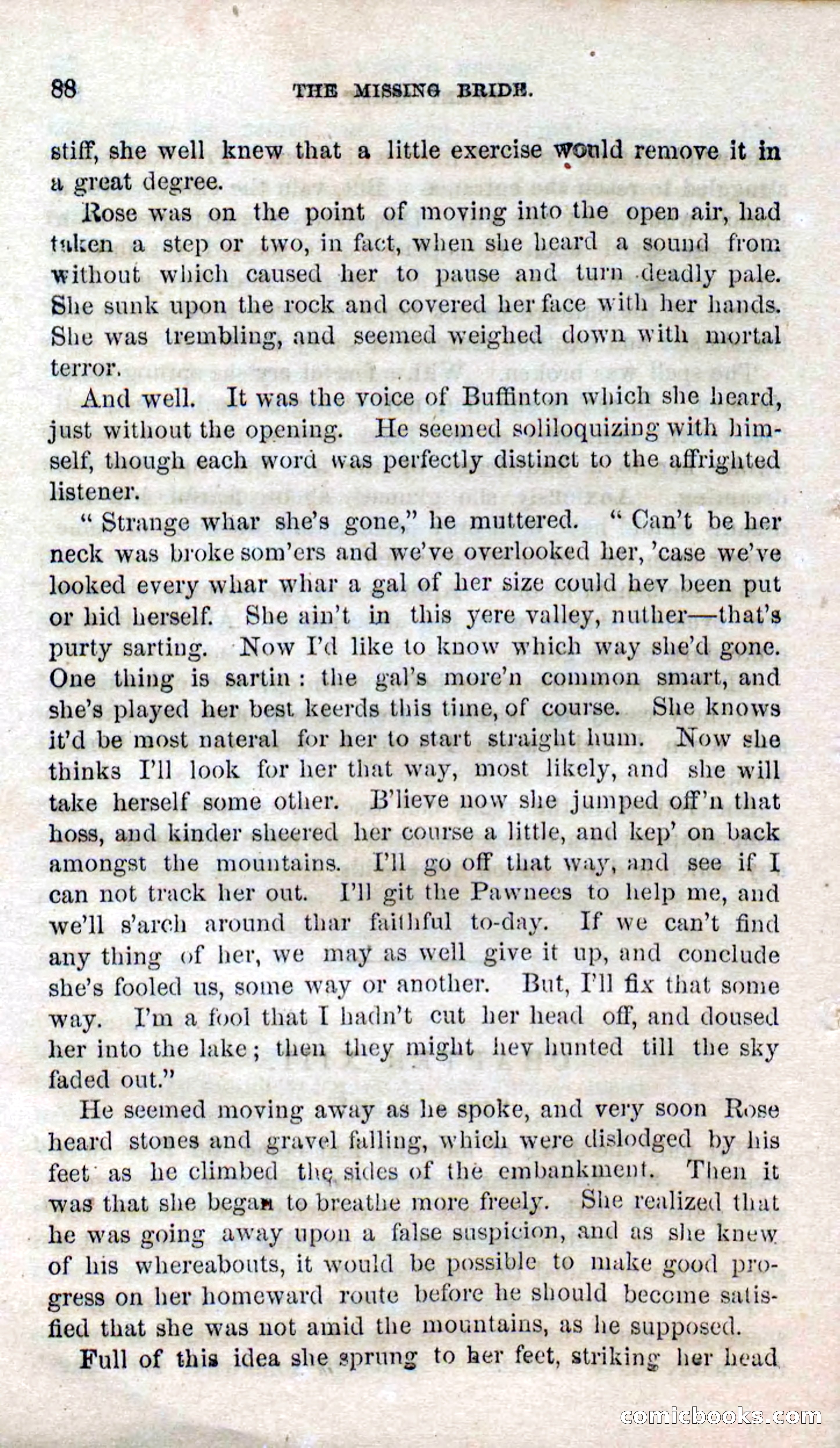 Beadle's Dime Novels No. 123: The Missing Bride — page 86 of 100