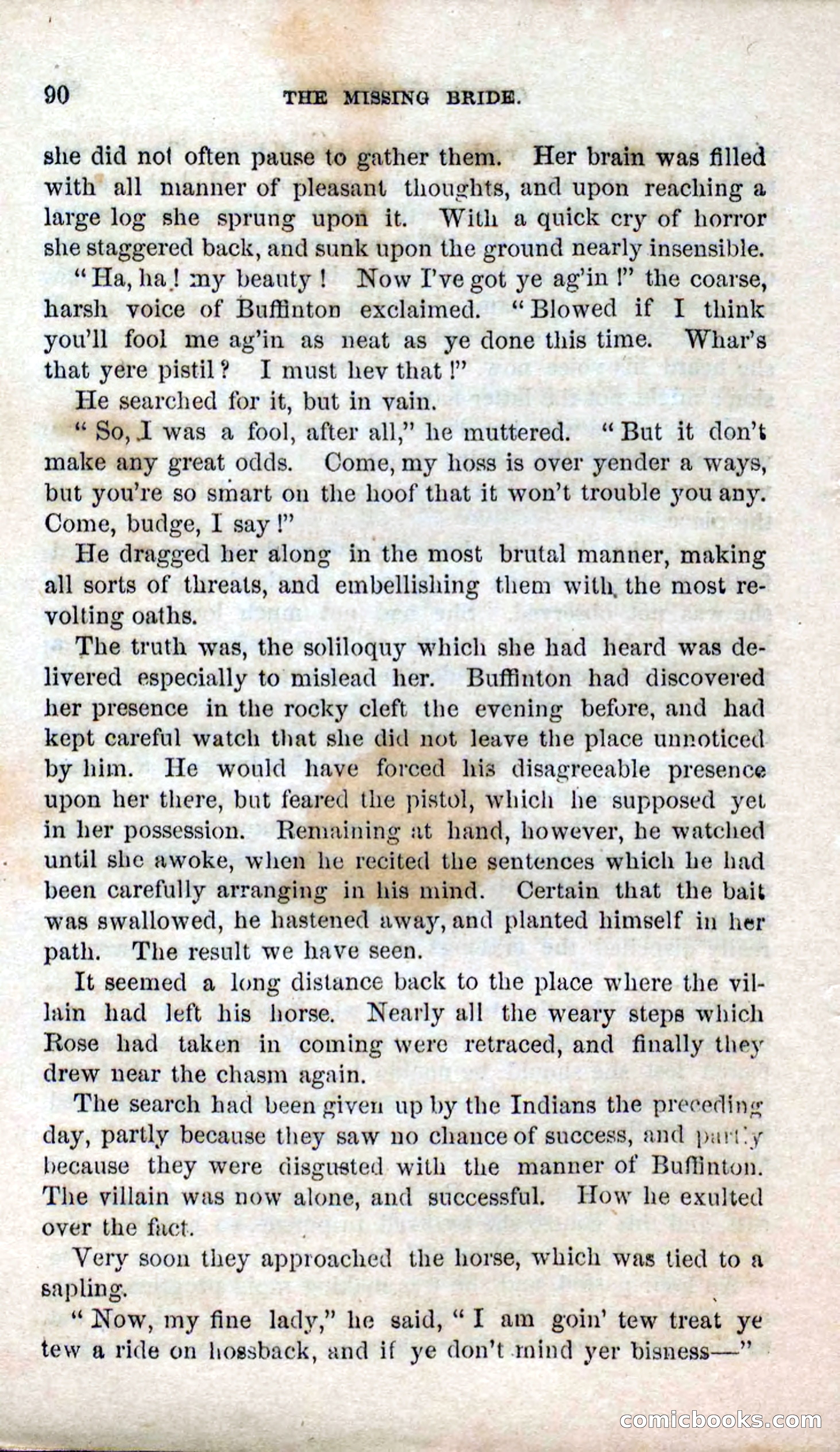 Beadle's Dime Novels No. 123: The Missing Bride — page 88 of 100