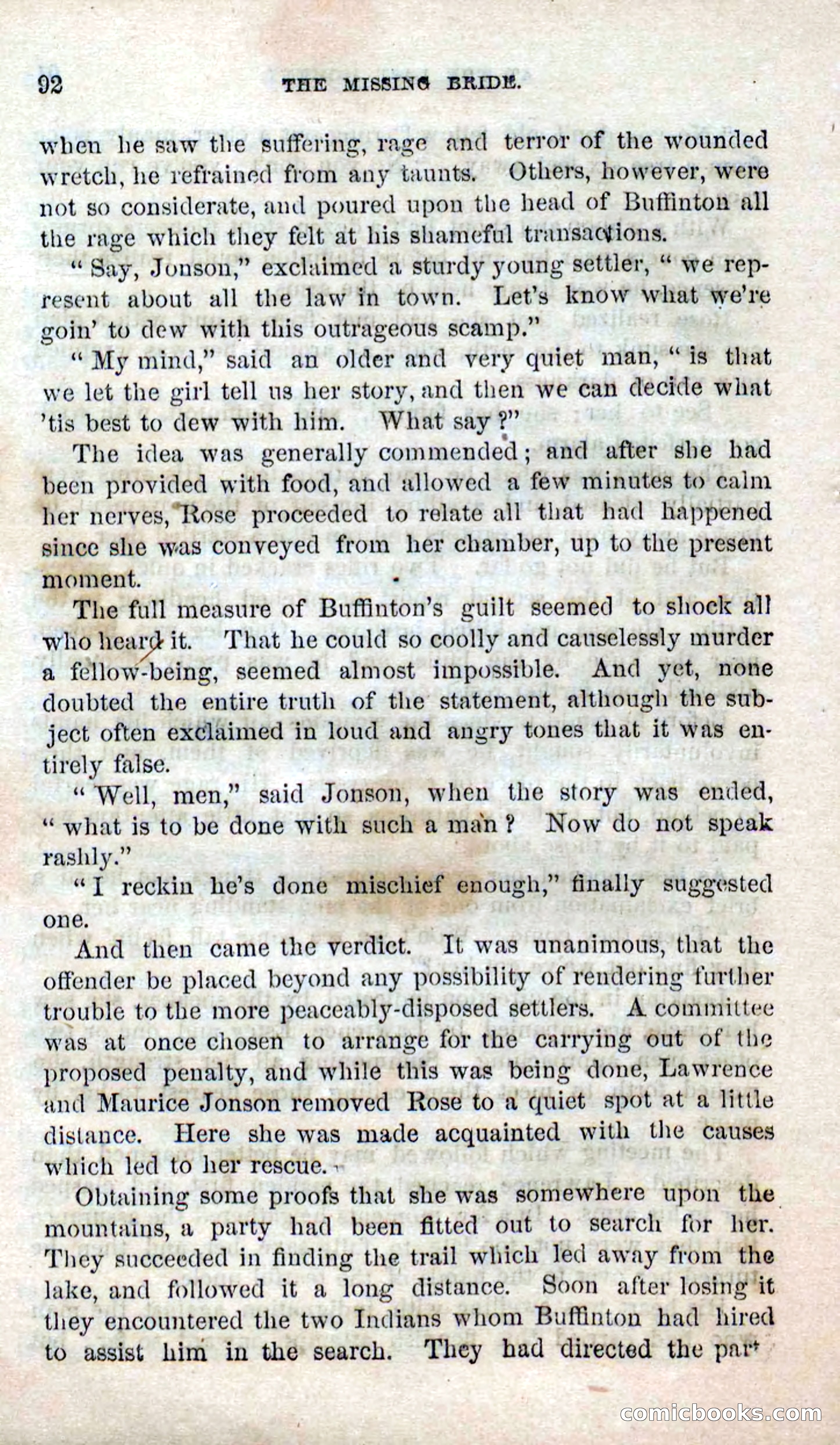 Beadle's Dime Novels No. 123: The Missing Bride — page 90 of 100