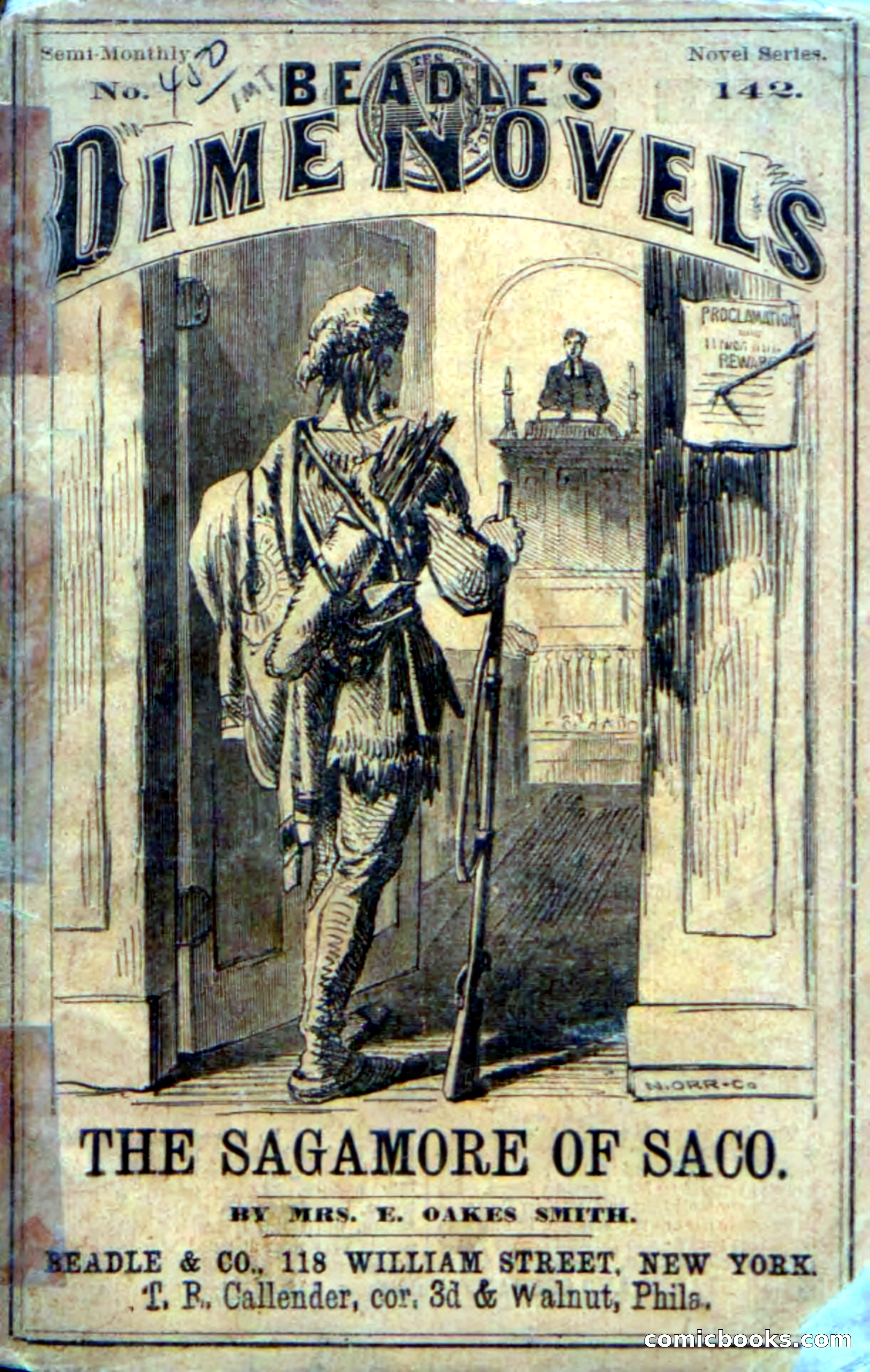 Beadle's Dime Novels No. 142: The Sagamore of Saco — page 1 of 116