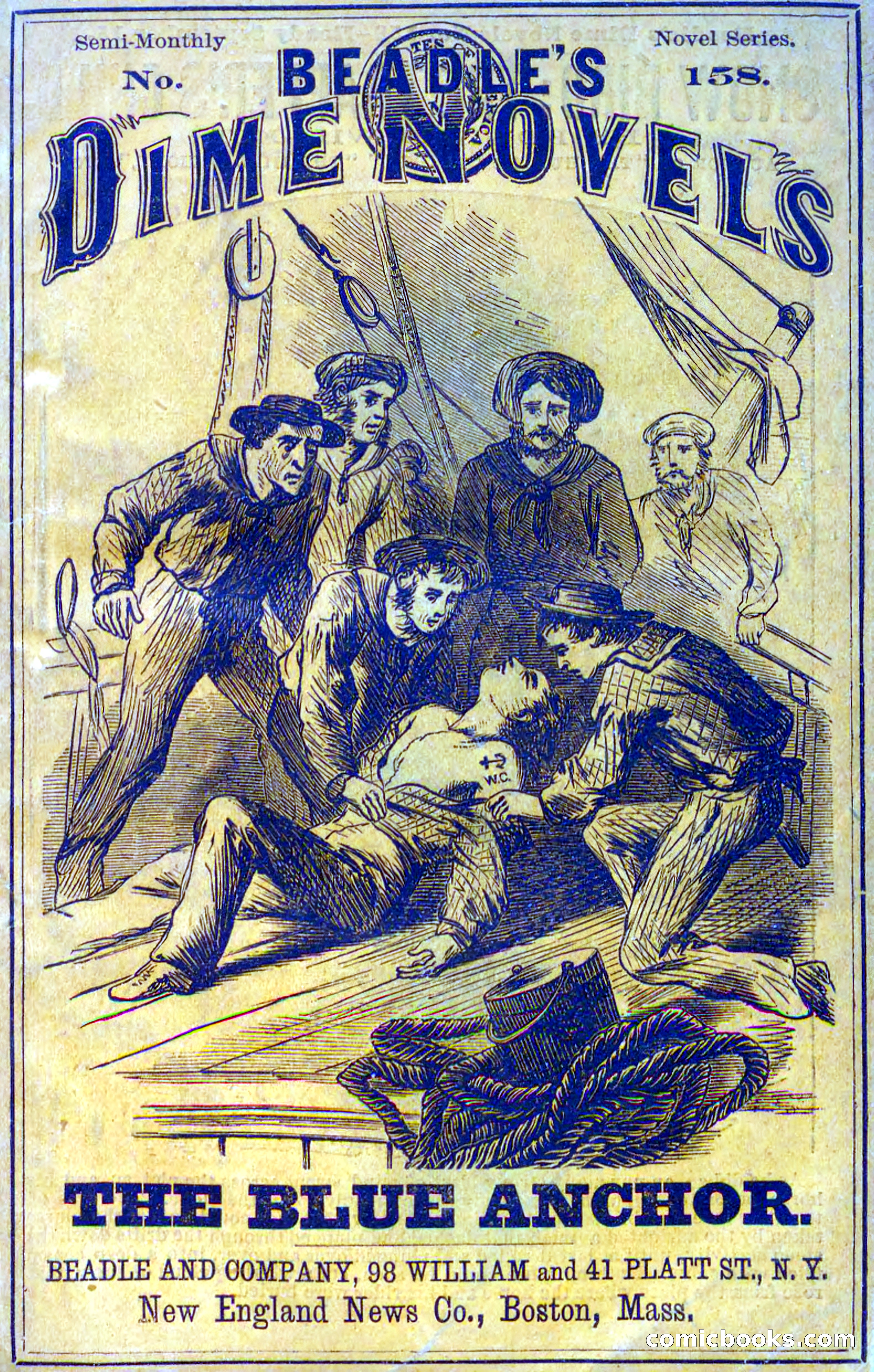 Beadle's Dime Novels No. 158: The Blue Anchor — page 1 of 108