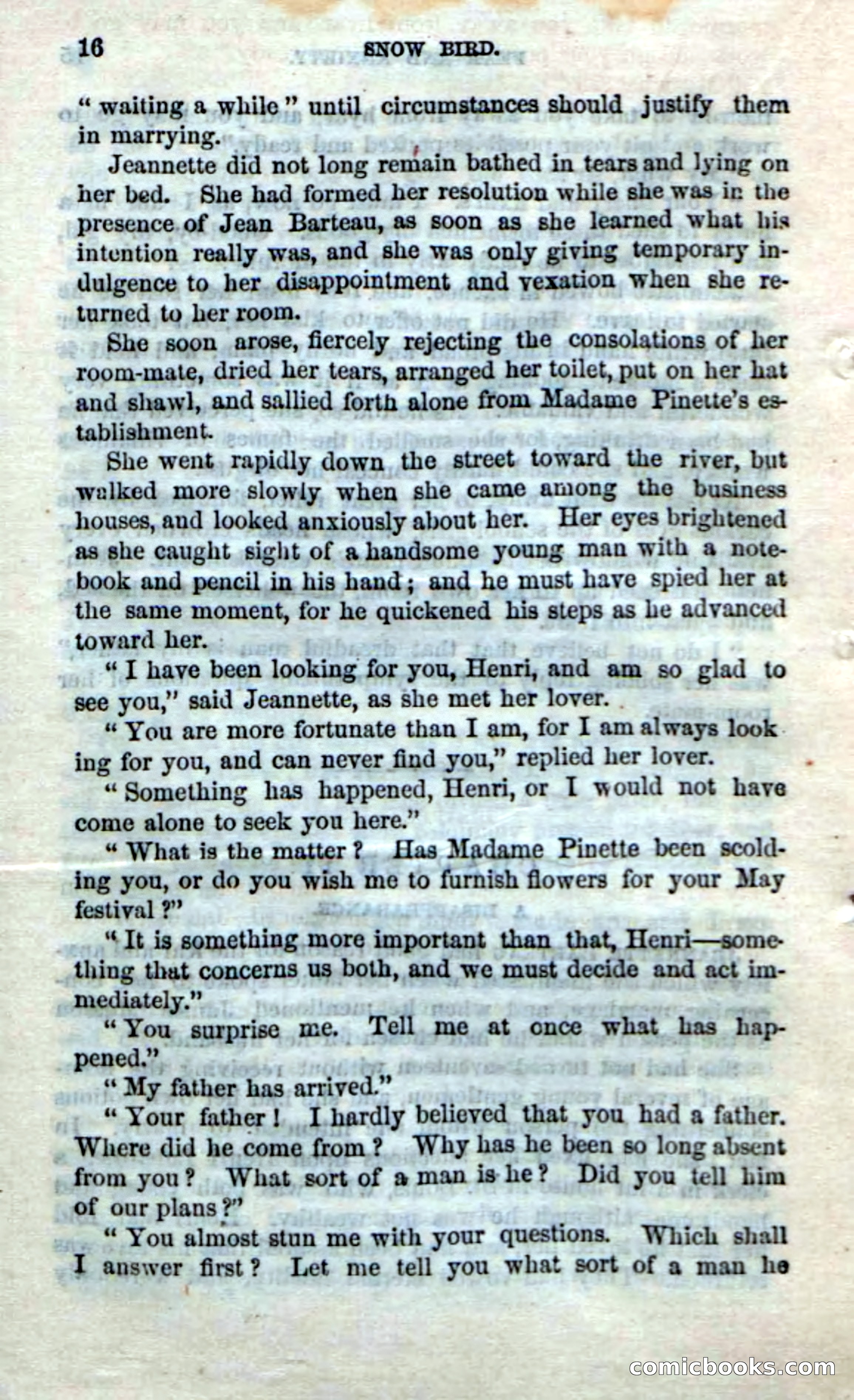 Beadle's Dime Novels No. 159: Snow Bird, the Trapper's Child — page 14 of 116