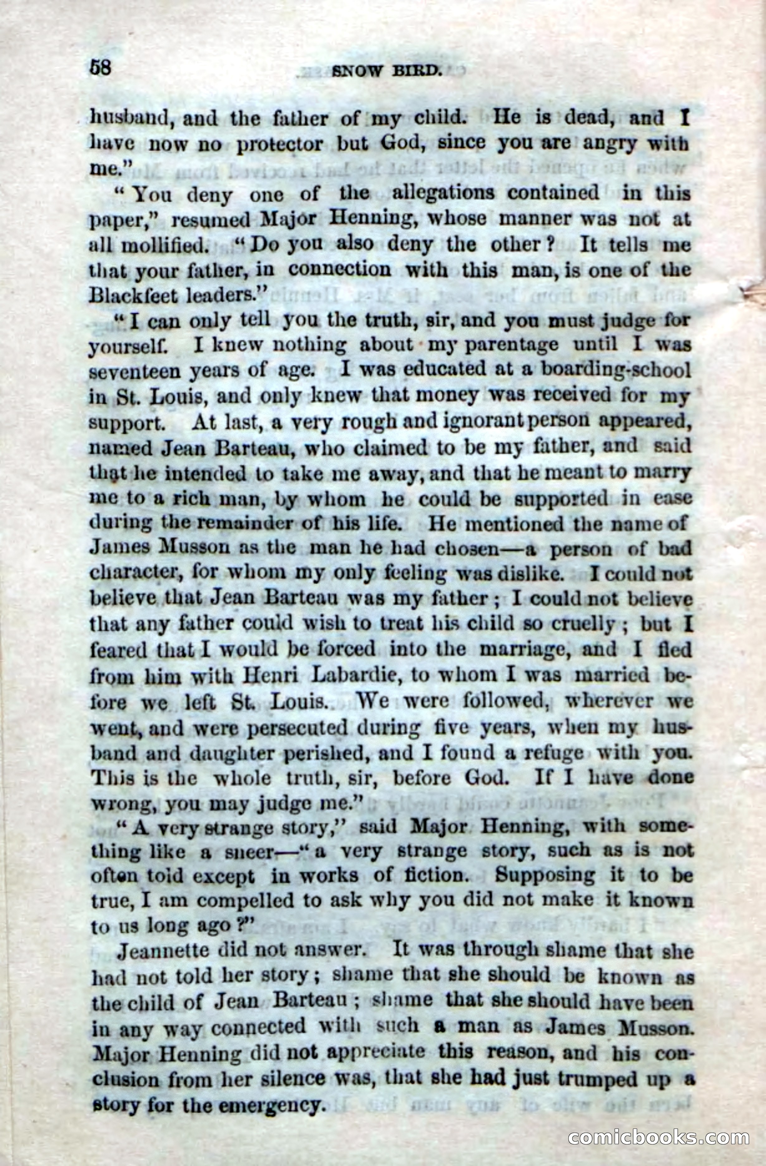Beadle's Dime Novels No. 159: Snow Bird, the Trapper's Child — page 56 of 116