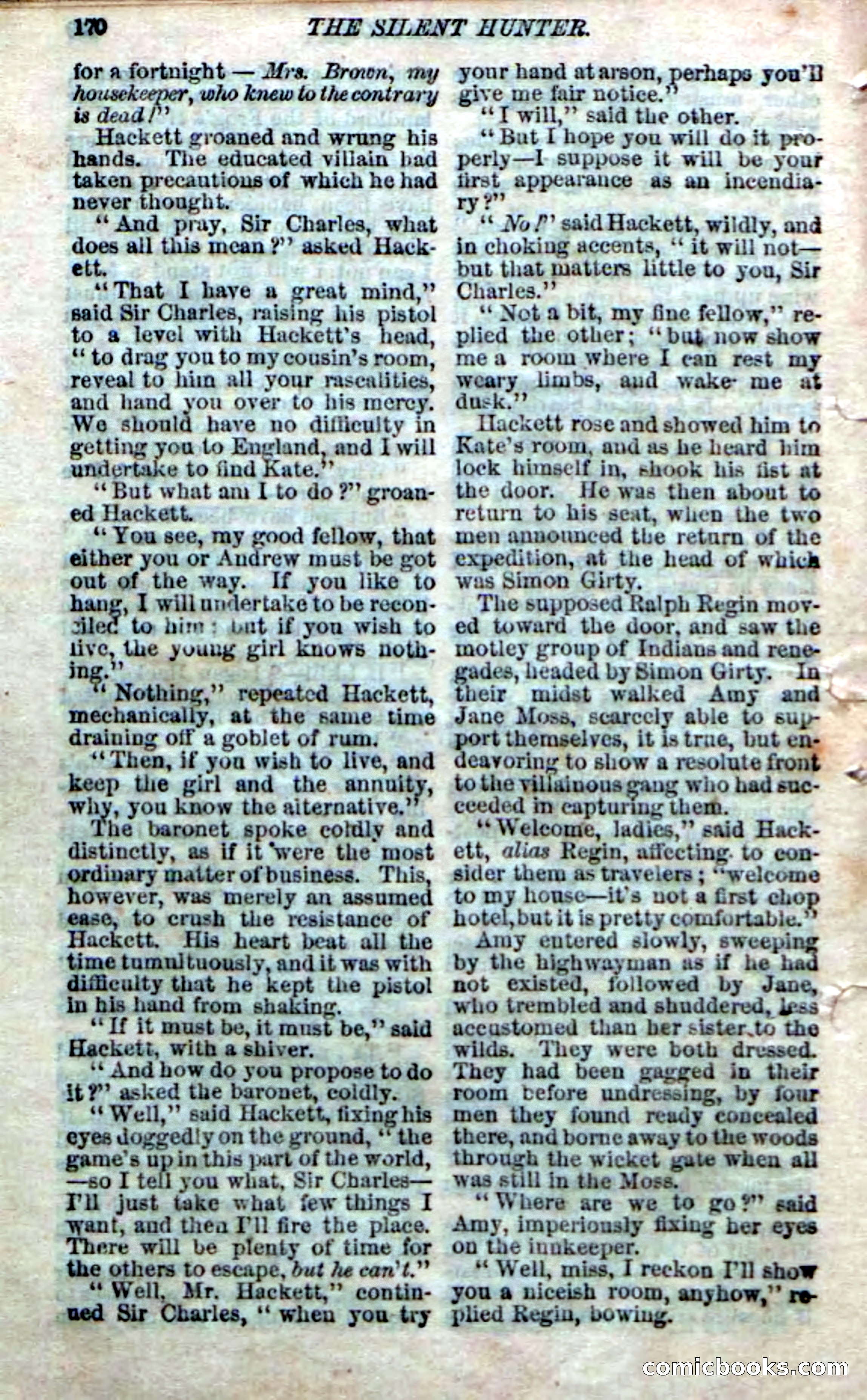 The Silent Hunter; or, The Scowl Hall Mystery — page 168 of 190