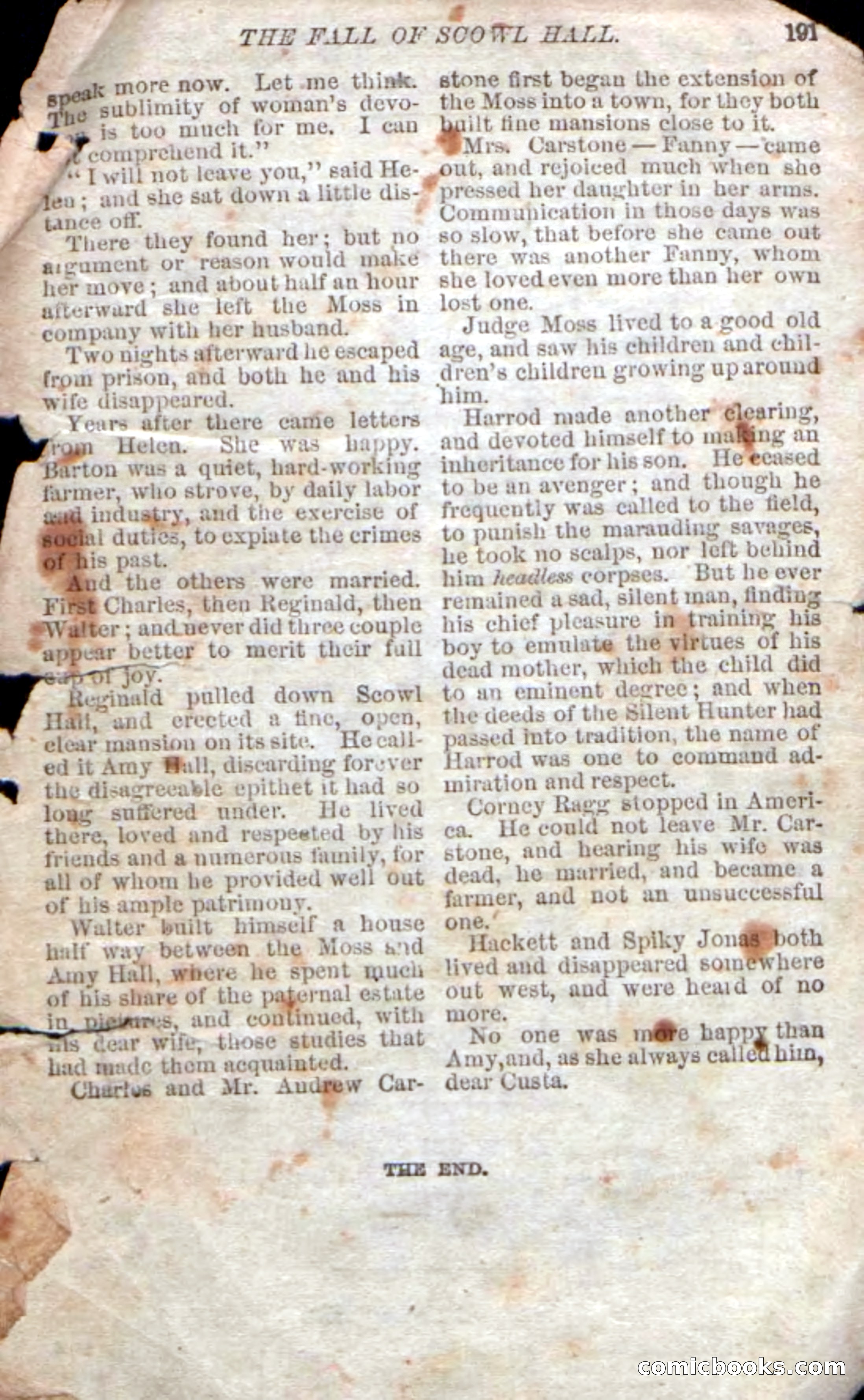 The Silent Hunter; or, The Scowl Hall Mystery — page 189 of 190