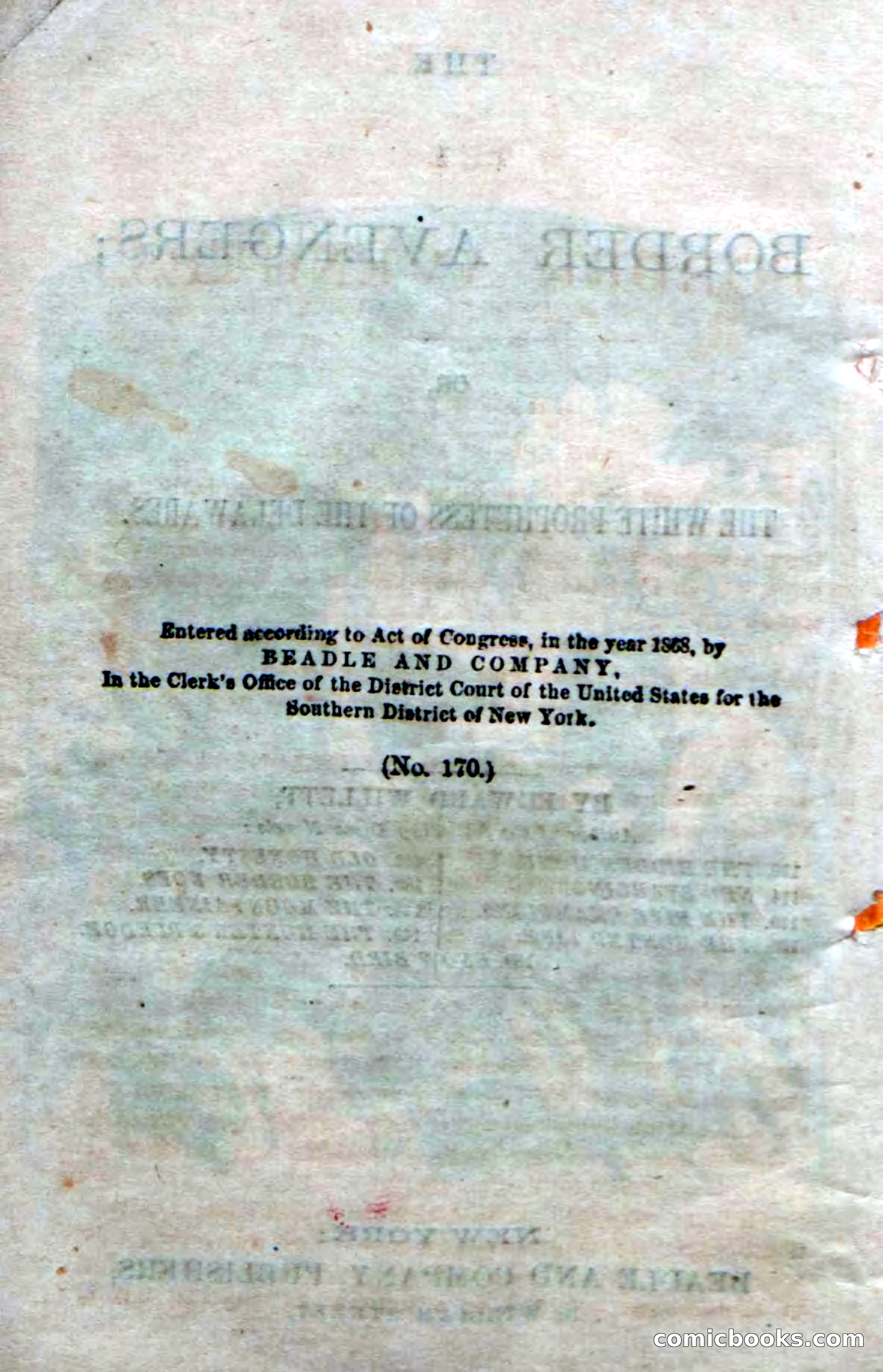 Beadle's Dime Novels No. 170: The Border Avengers — page 6 of 100