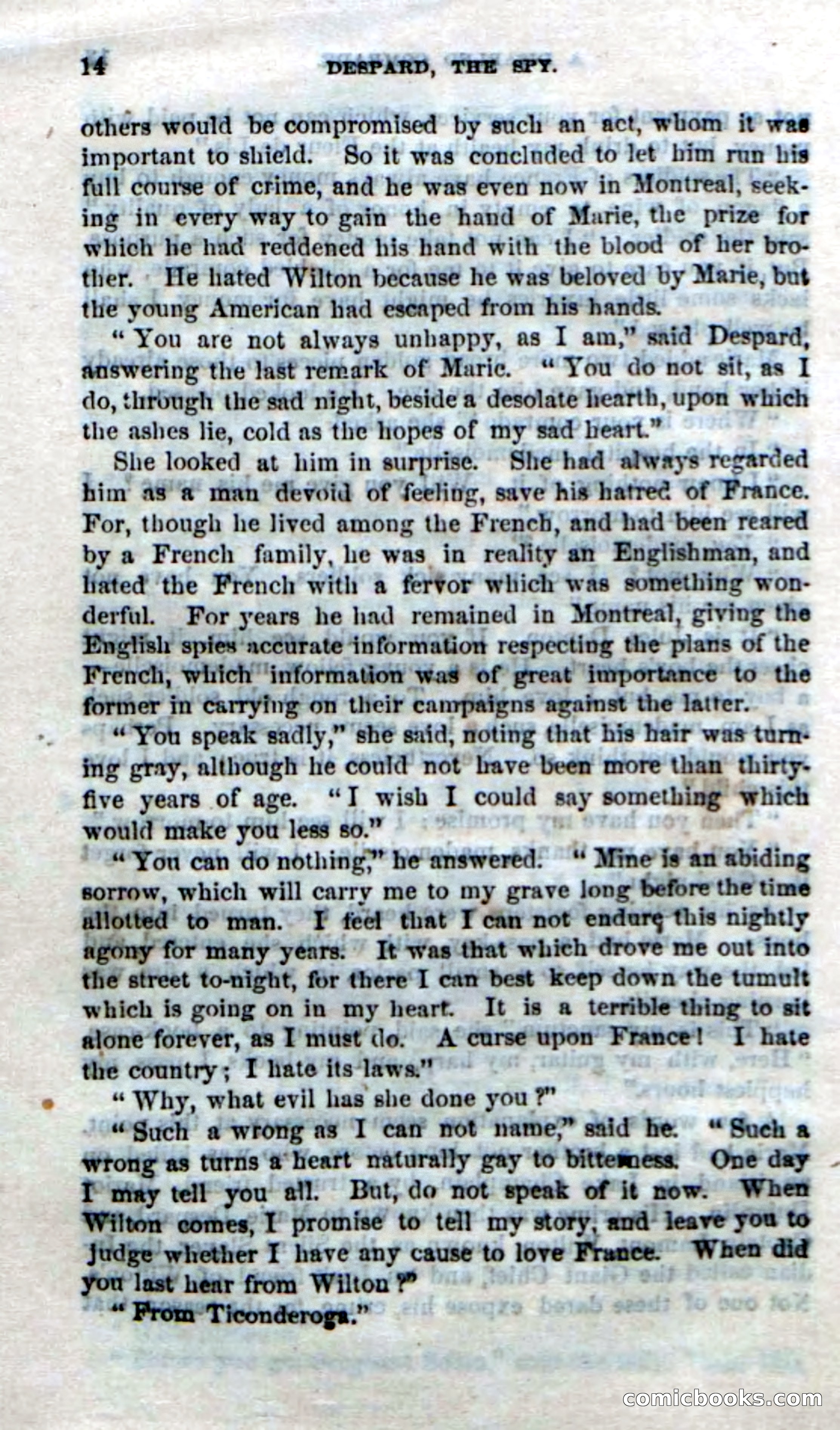 Beadle's Dime Novels No. 172: Despard, the Spy — page 12 of 100