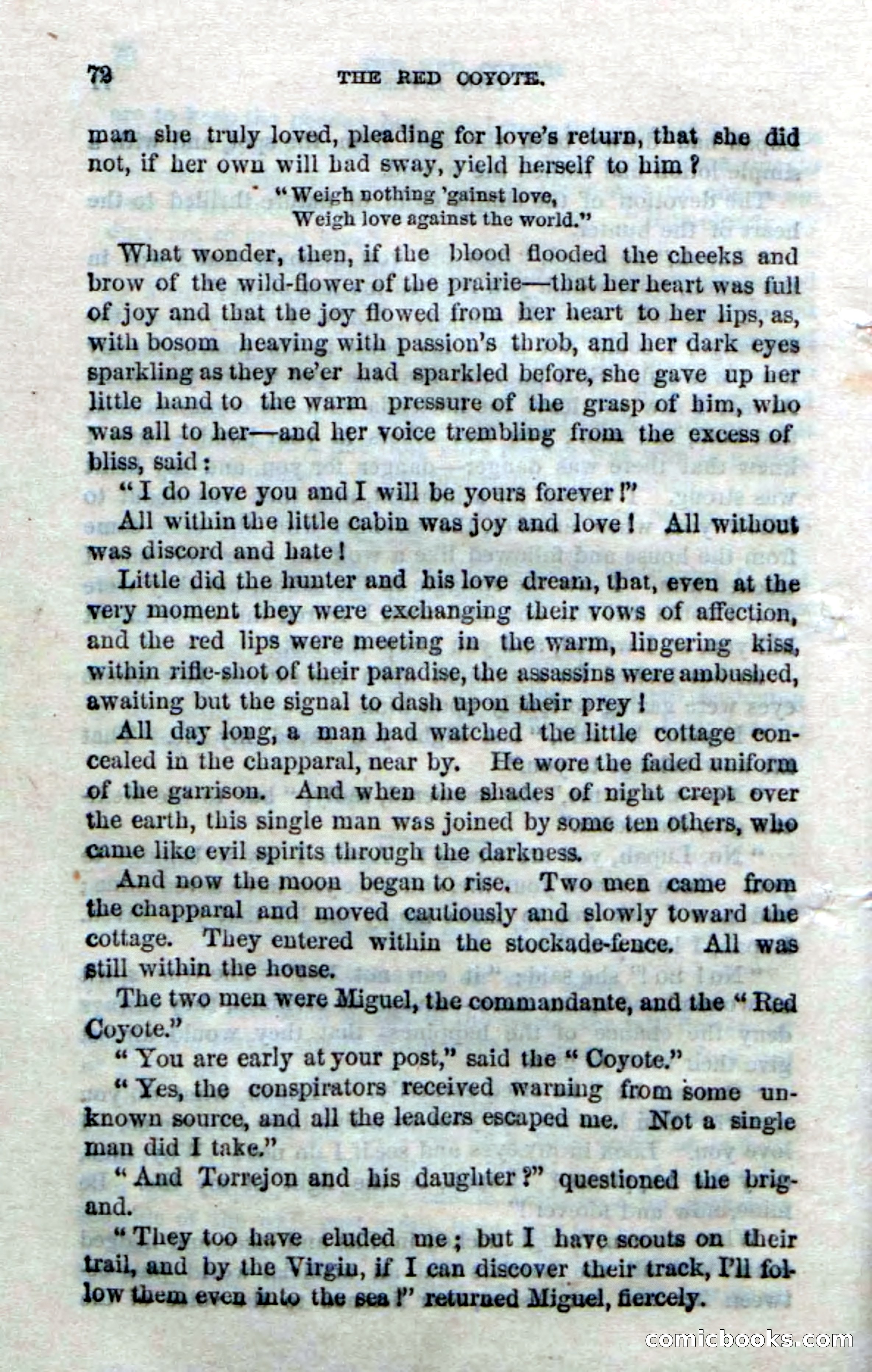 The Red Coyote; or, The Flower of the Prairie — page 70 of 100