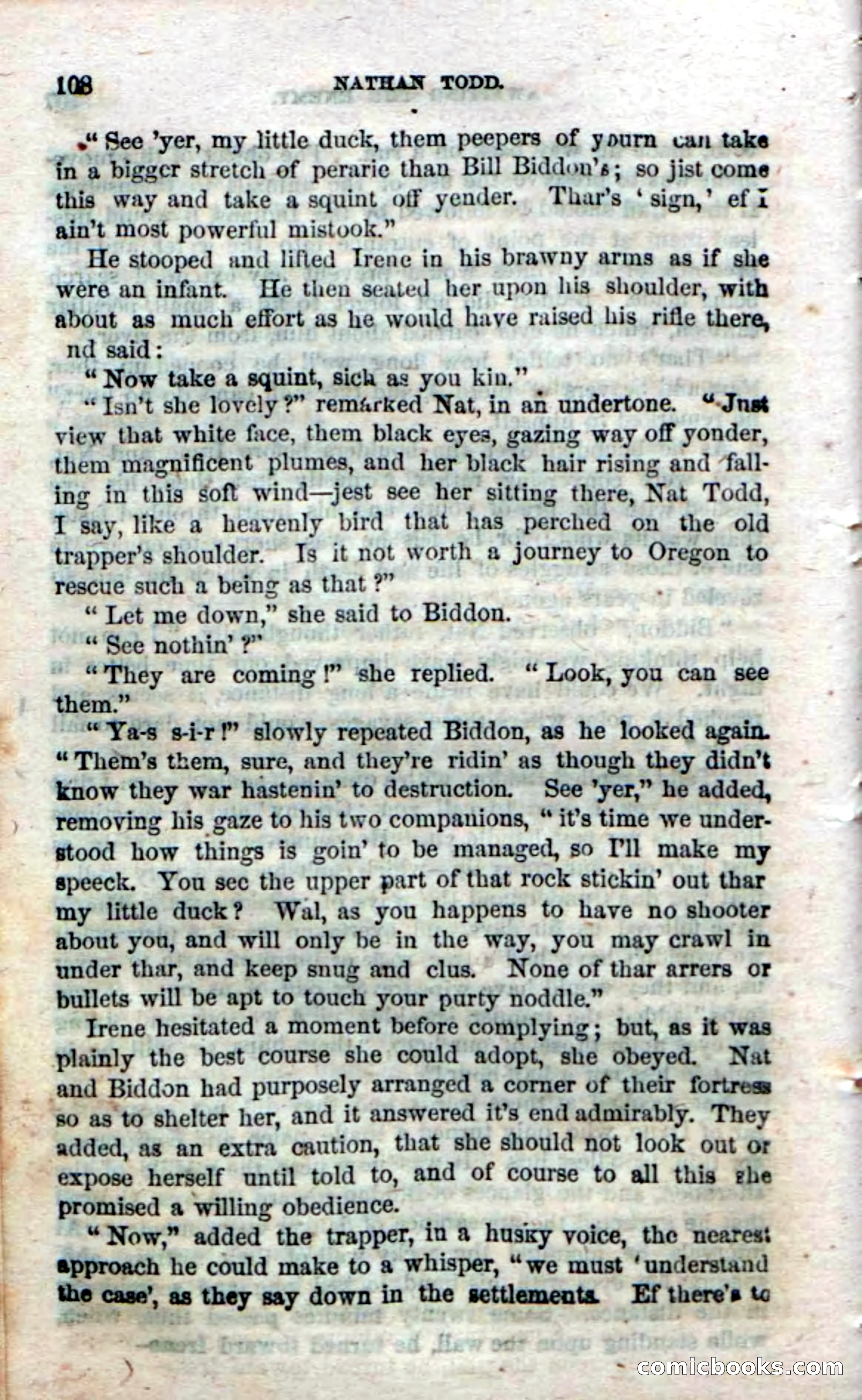 Beadle's Dime Novels No. 18 — page 110 of 136