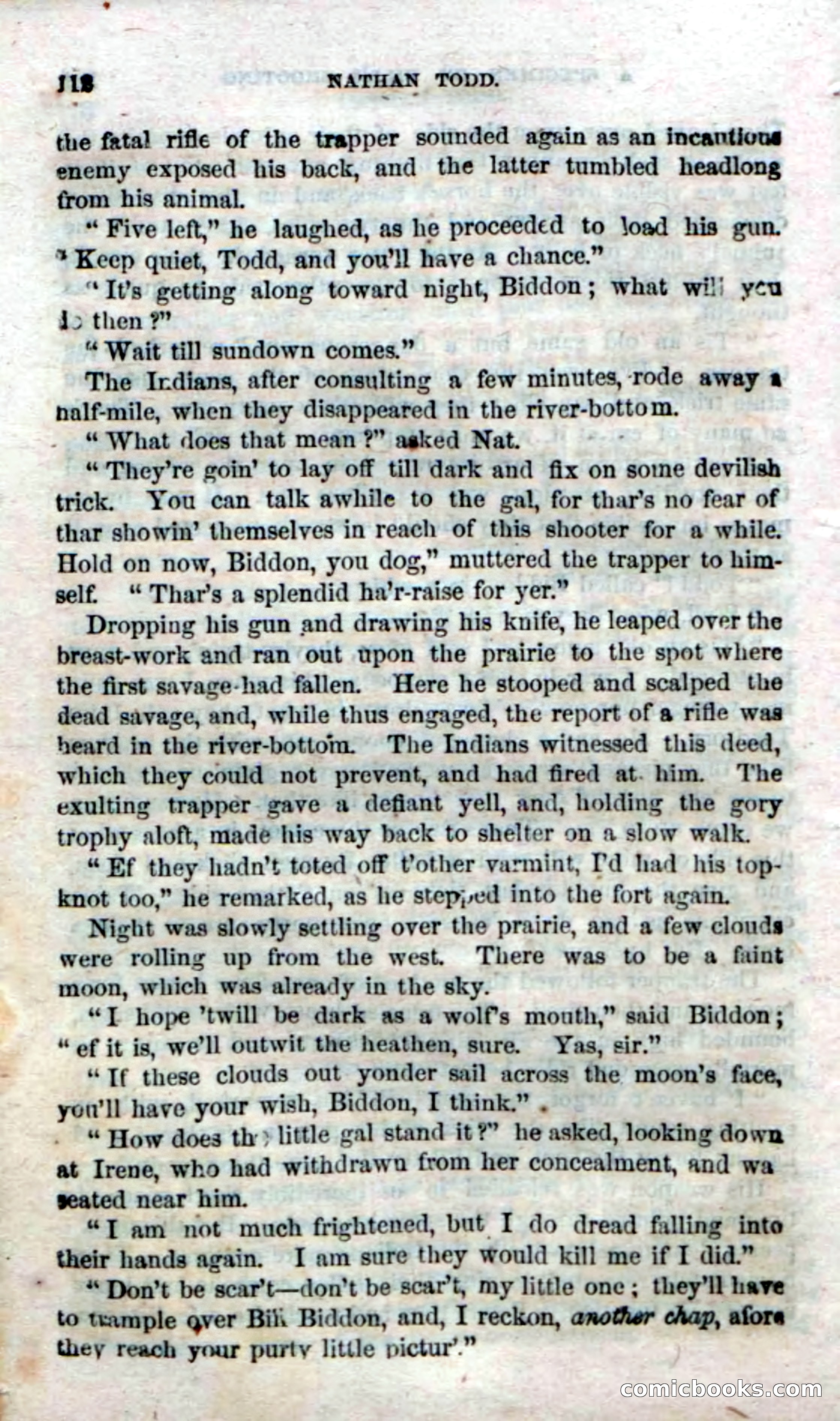 Beadle's Dime Novels No. 18 — page 114 of 136