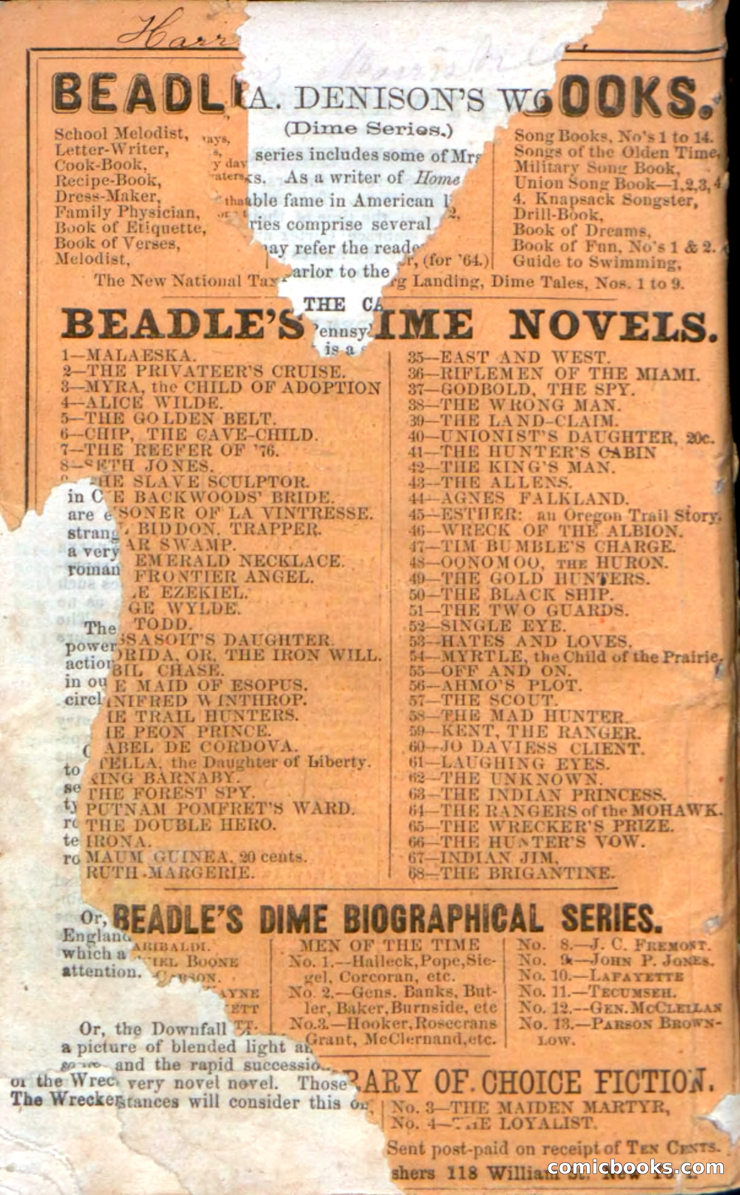 Beadle's Dime Novels No. 18 — page 132 of 136