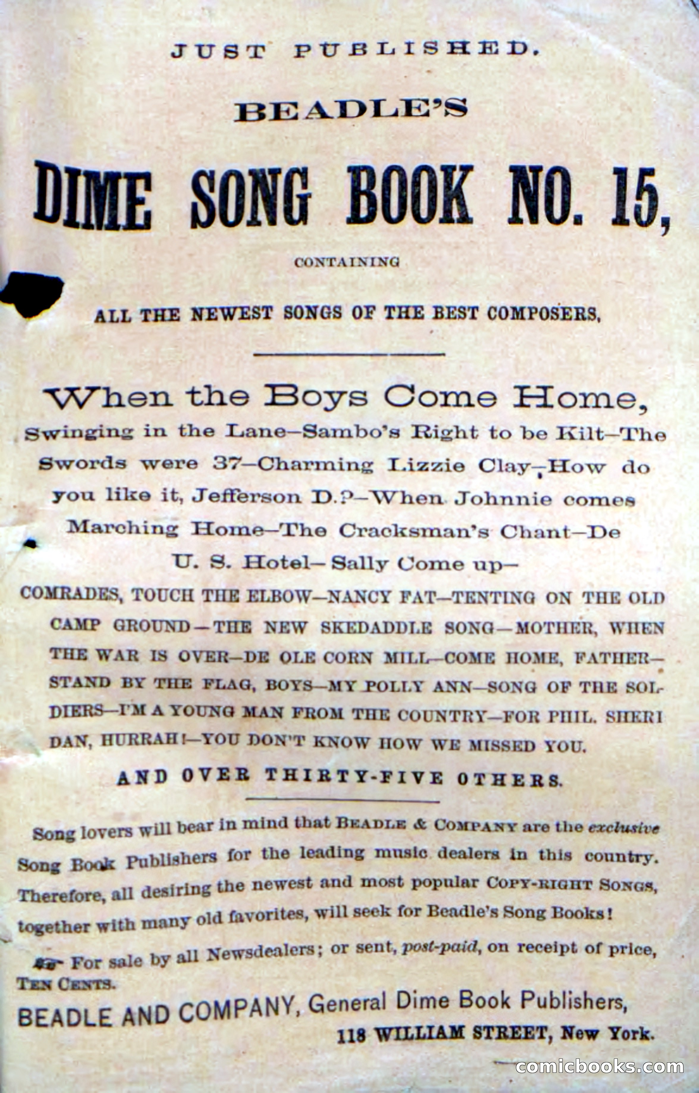 Beadle's Dime Novels No. 18 — page 135 of 136