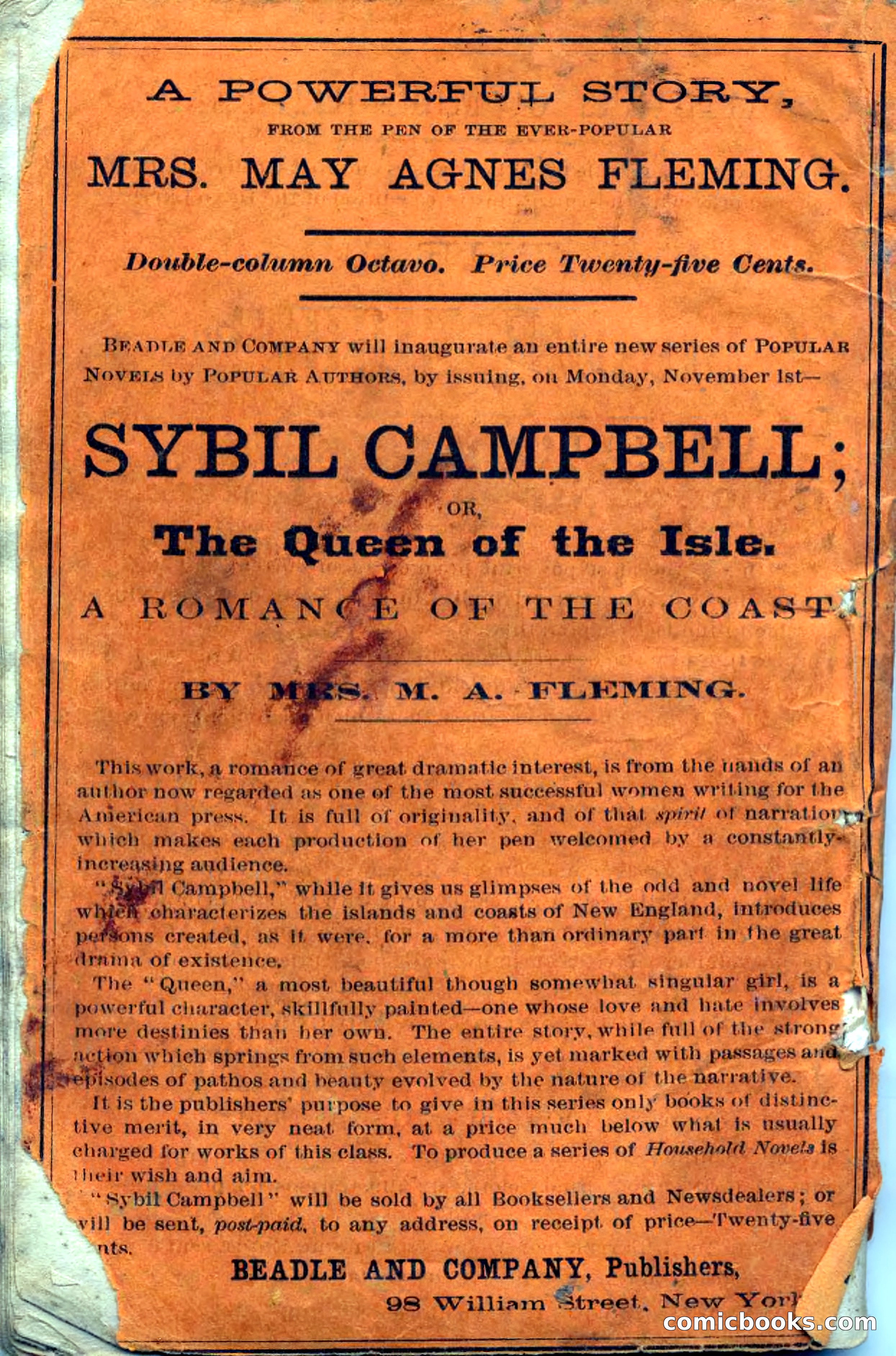 Beadle's Dime Novels No. 190: The Phantom Horseman — page 104 of 104