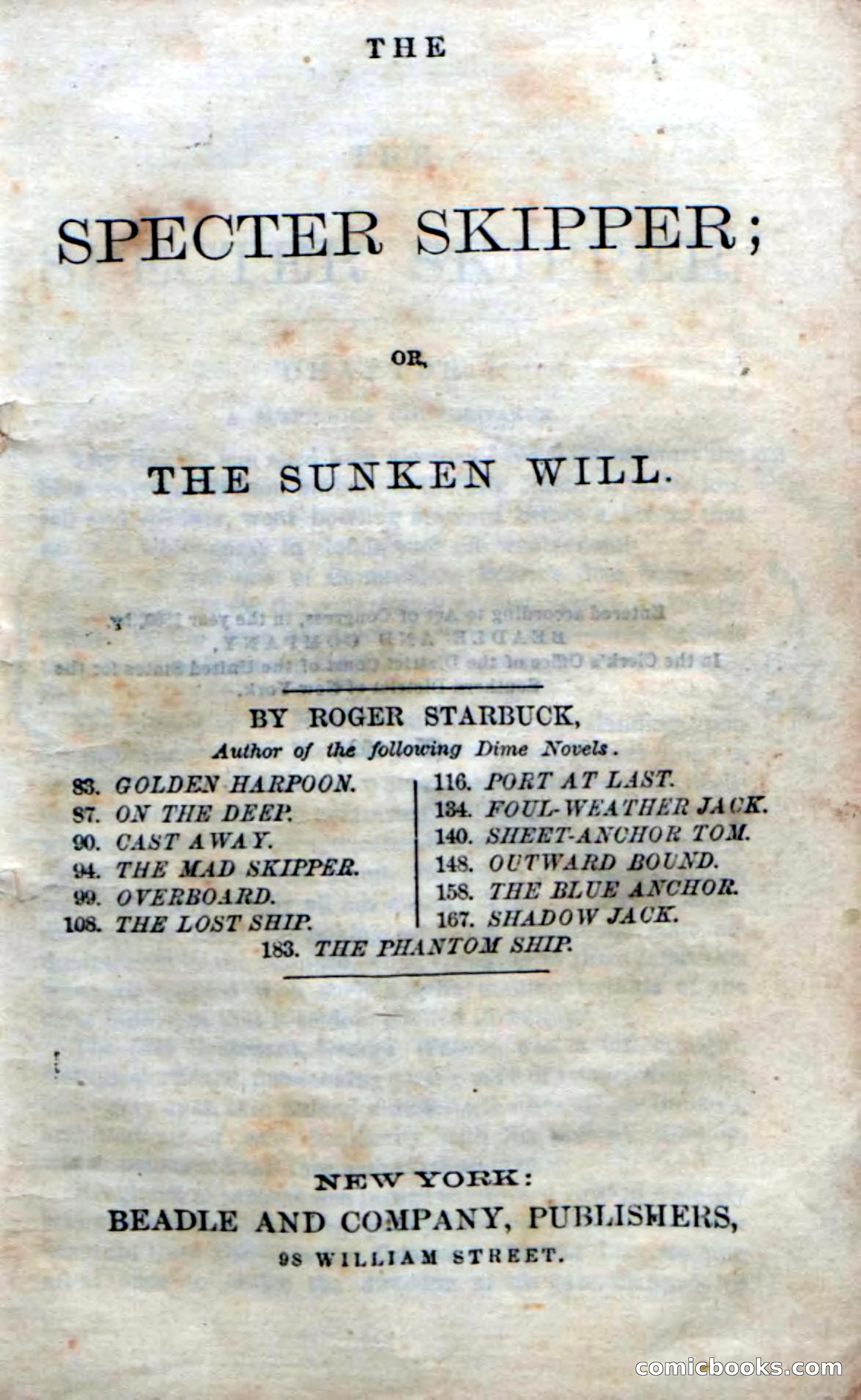 Beadle's Dime Novels No. 192: The Specter Skipper — page 5 of 96