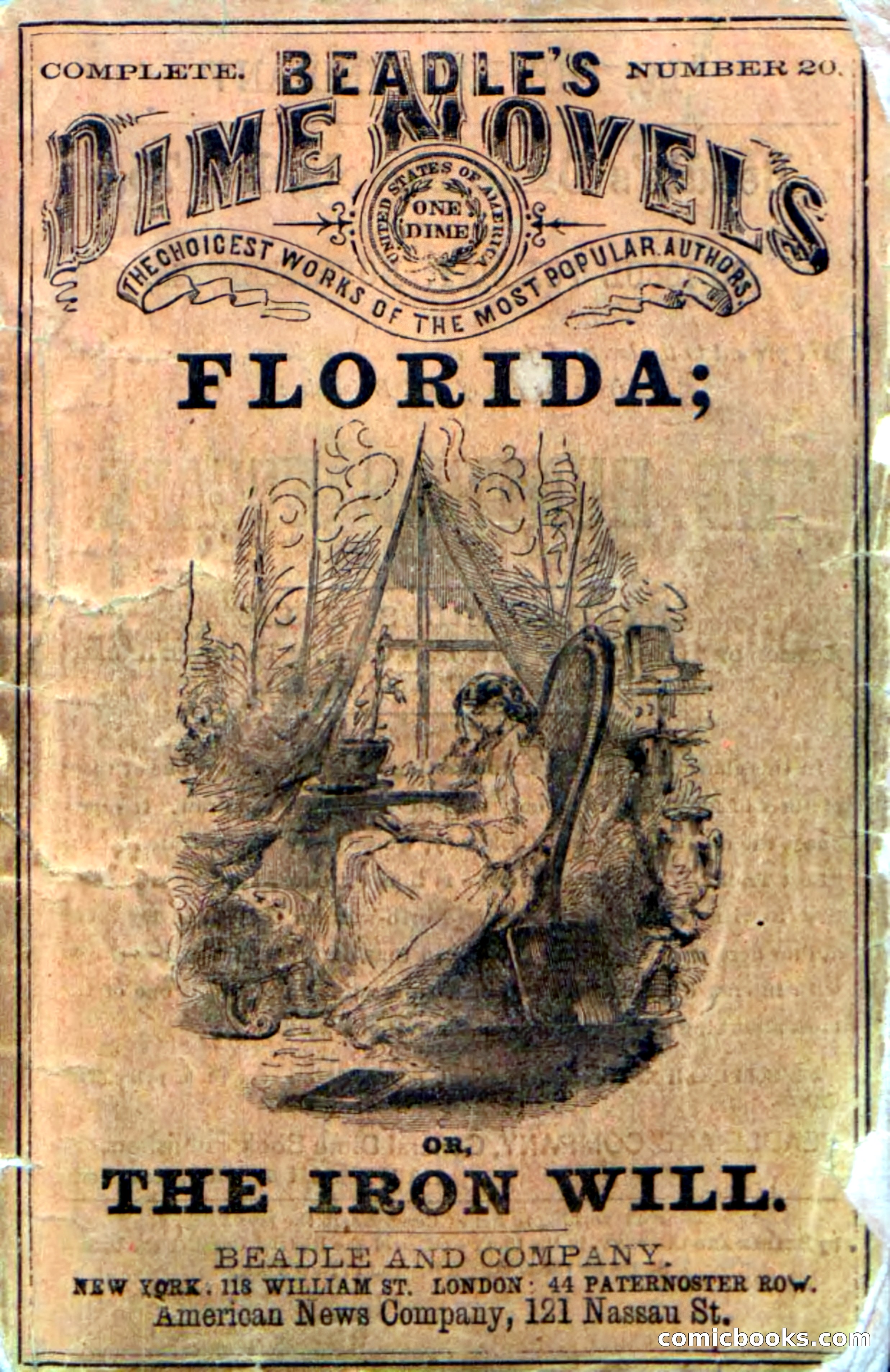 Beadle's Dime Novels No. 20: Florida; or, The Iron Will — page 1 of 130