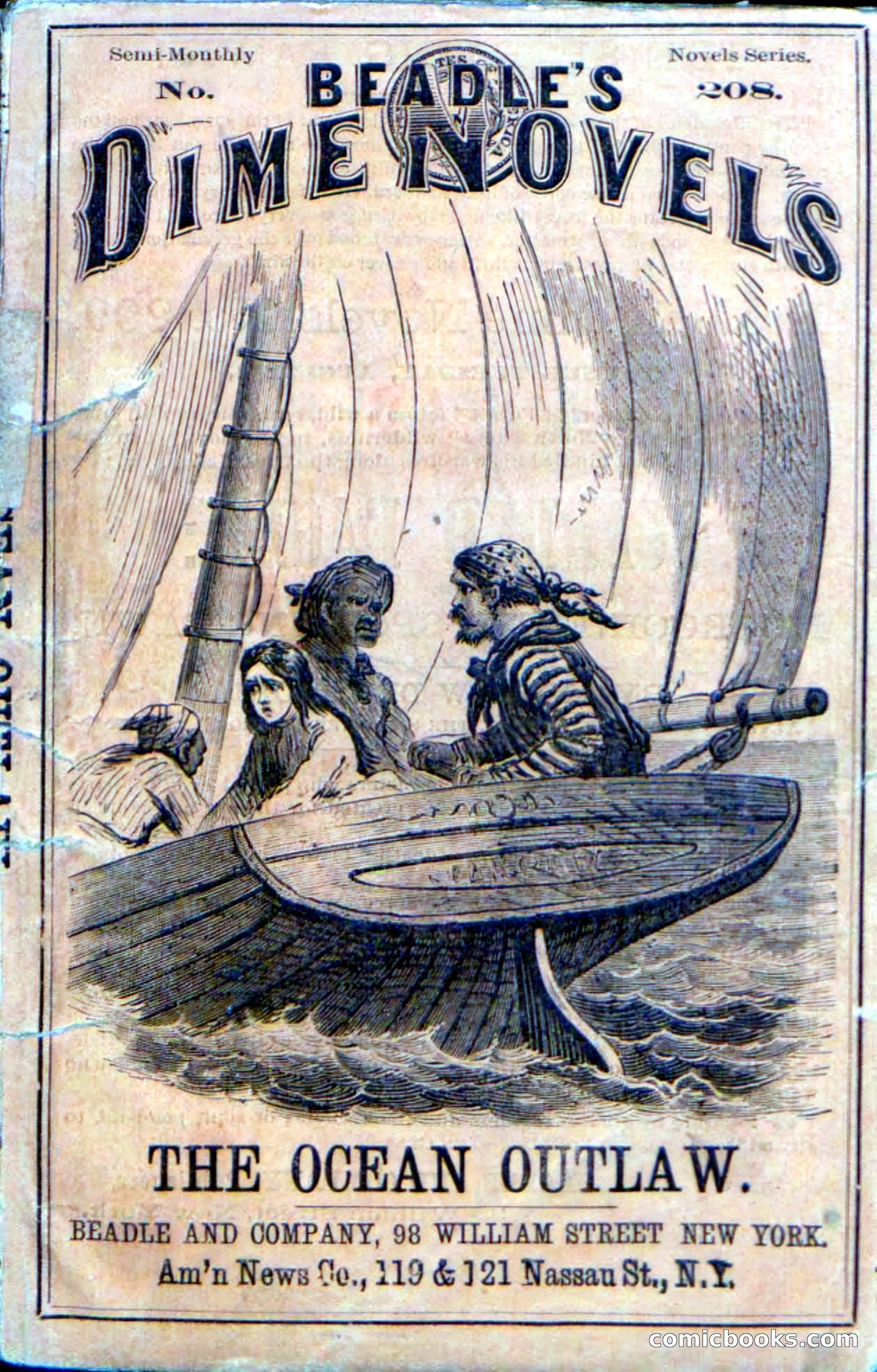 Beadle's Dime Novels No. 208: The Ocean Outlaw — page 1 of 100