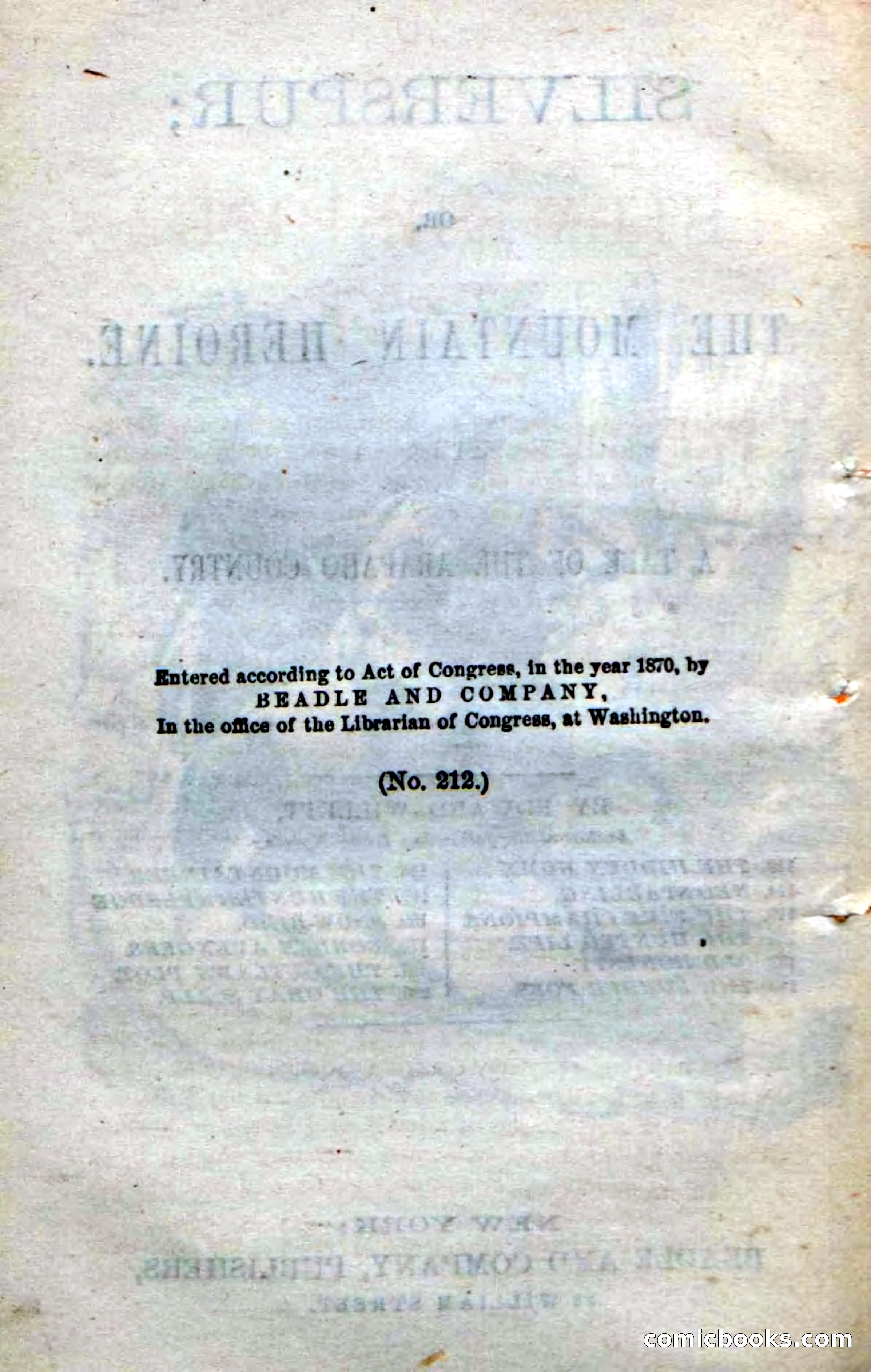Beadle's Dime Novels No. 212: Silverspur — page 6 of 100