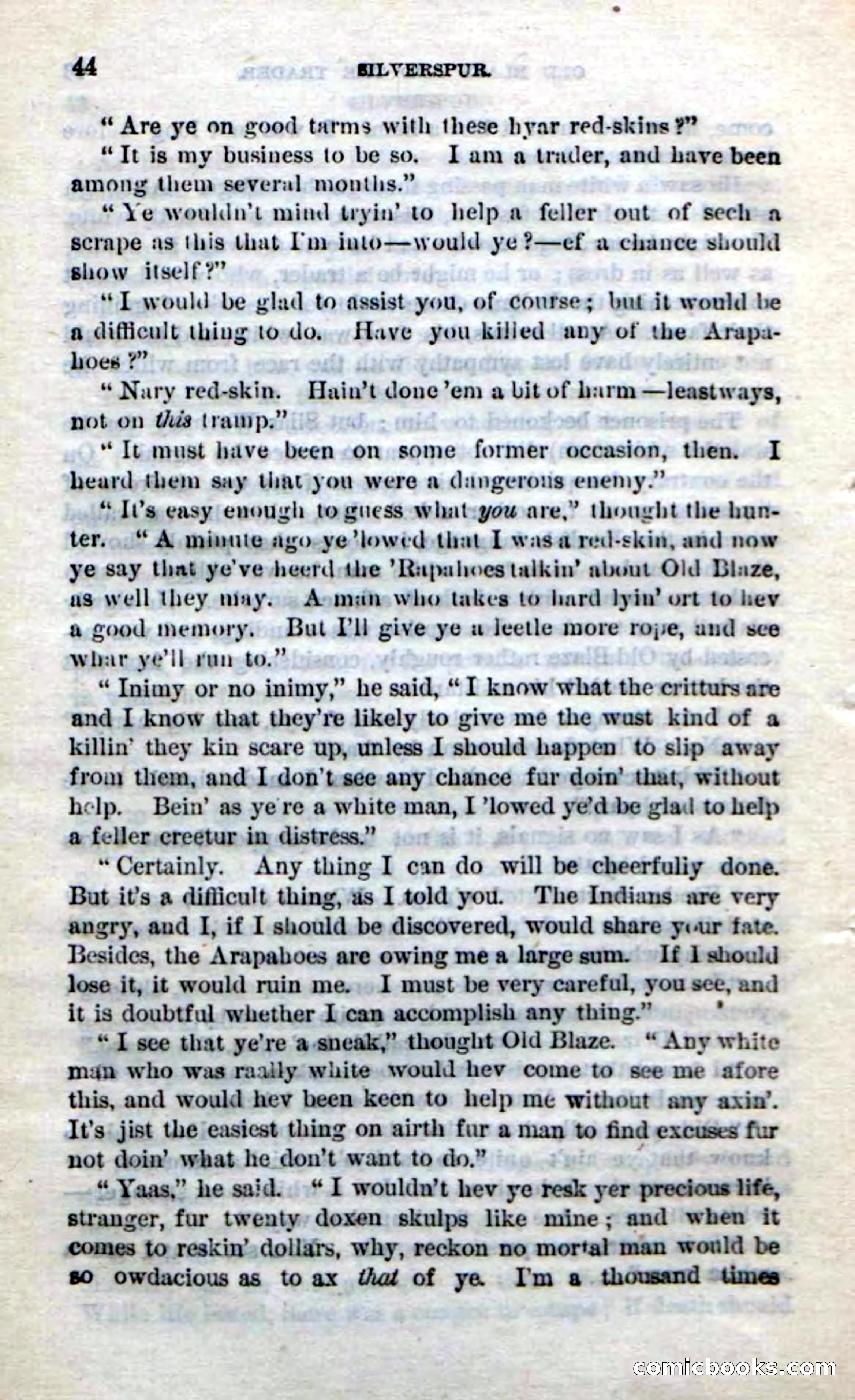 Beadle's Dime Novels No. 212: Silverspur — page 42 of 100