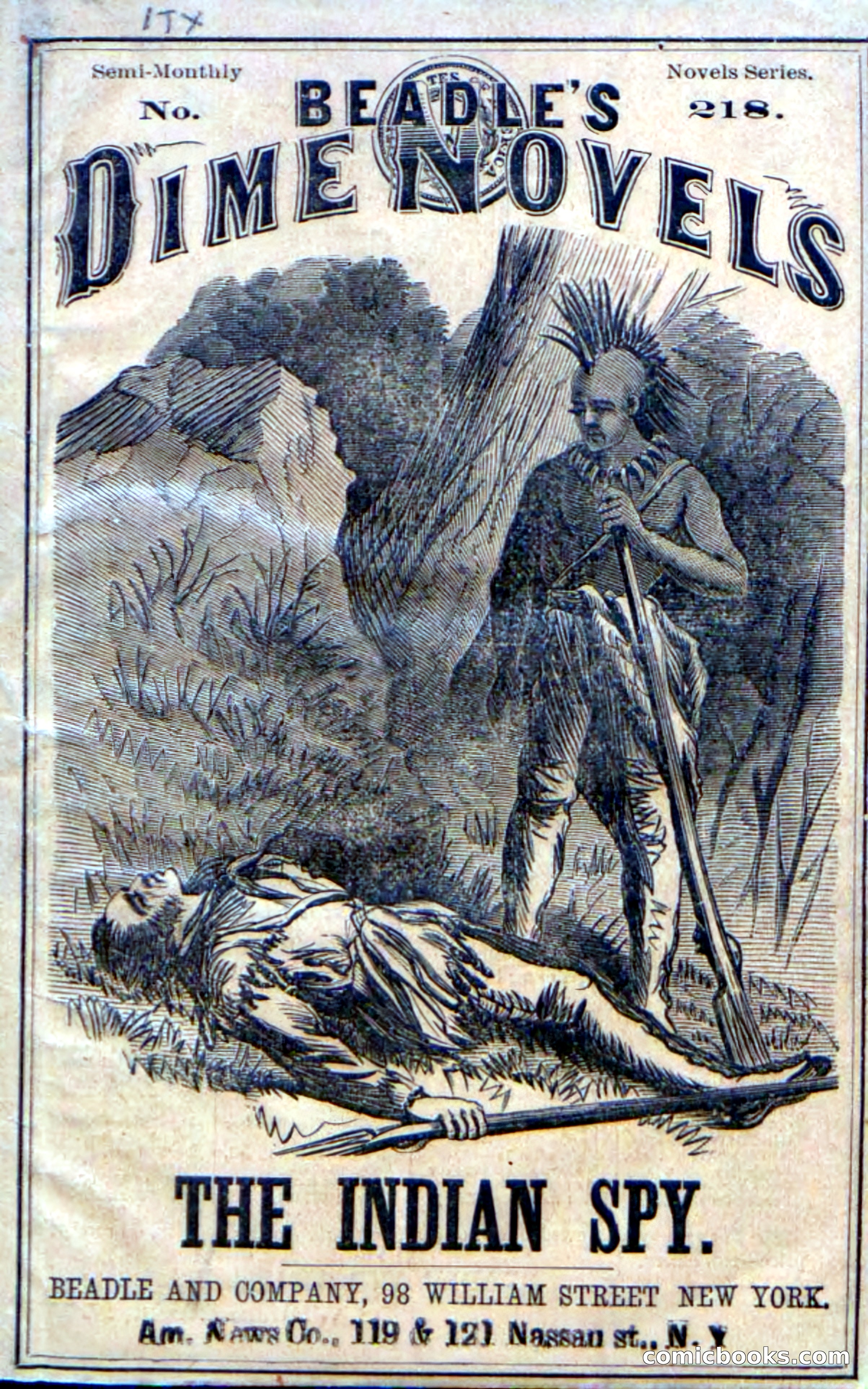 Beadle's Dime Novels No. 218: The Indian Spy — page 1 of 100