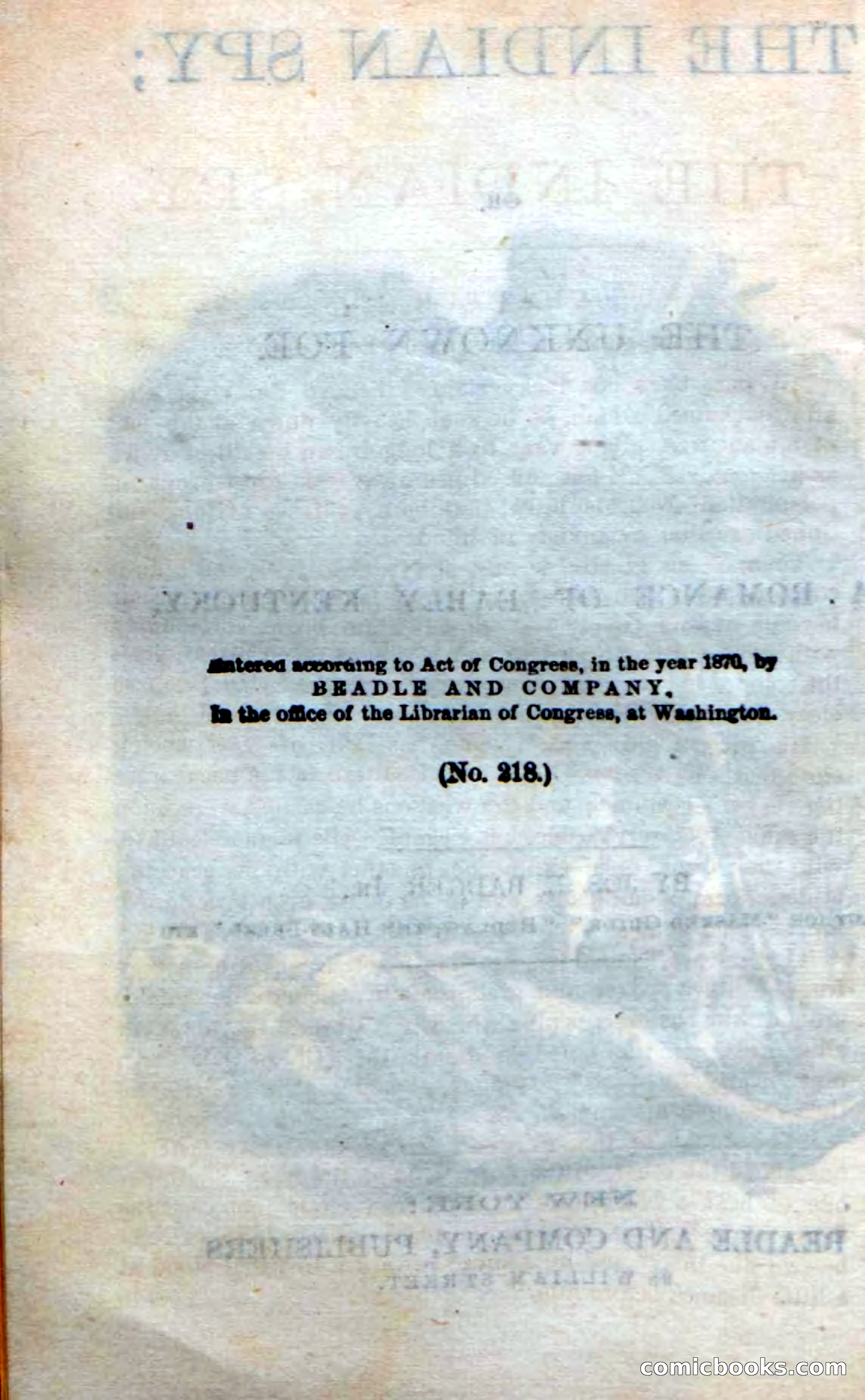 Beadle's Dime Novels No. 218: The Indian Spy — page 6 of 100