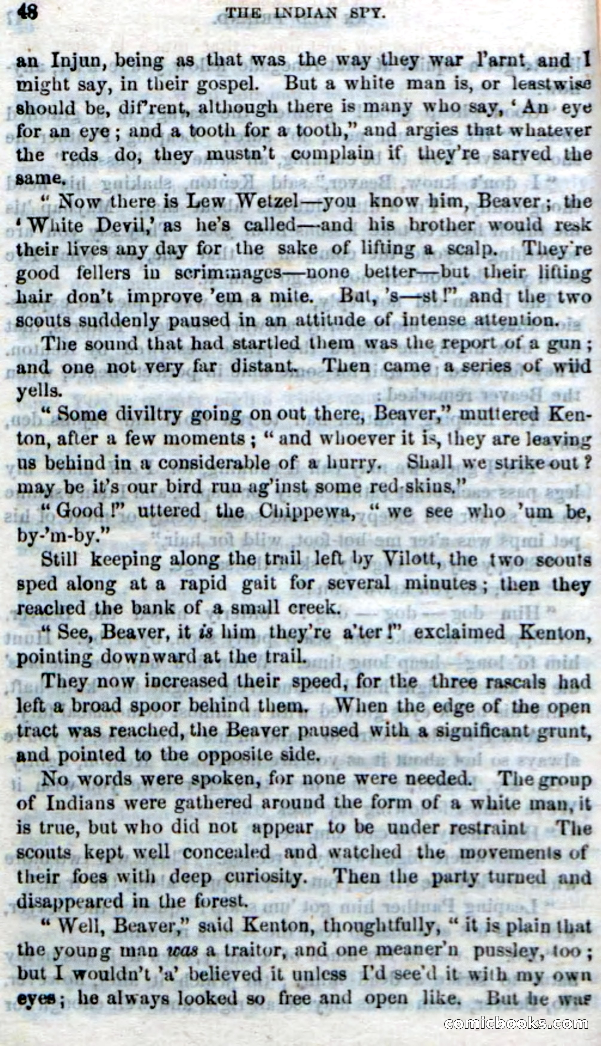 Beadle's Dime Novels No. 218: The Indian Spy — page 46 of 100